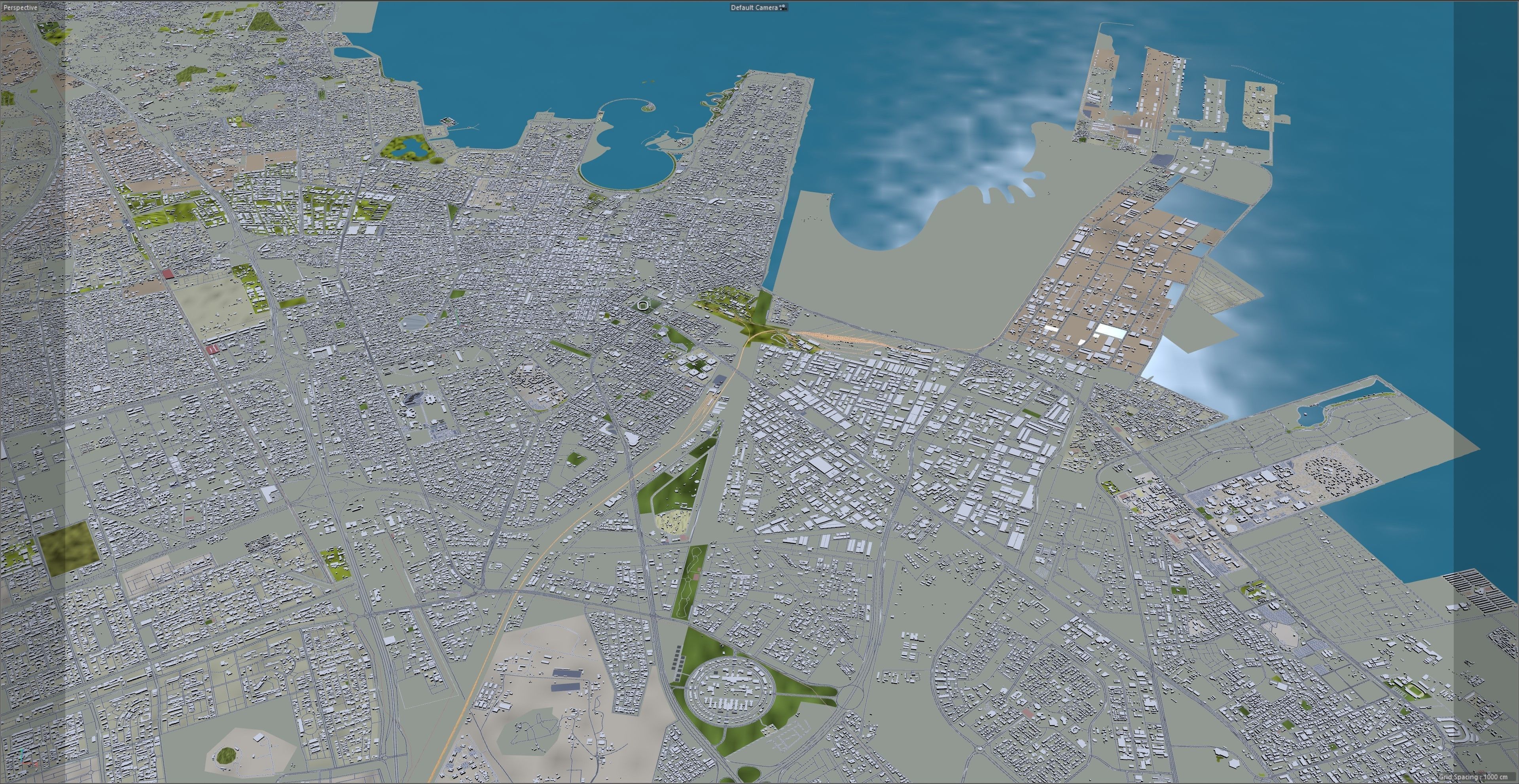 Dammam Saudi Arabia 70Km Low-poly 3D model_18