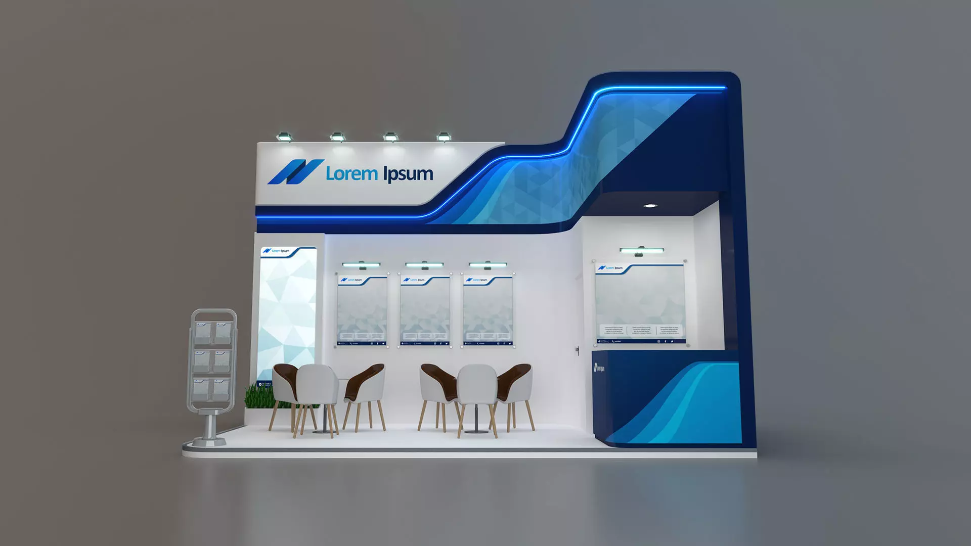 EXHIBITION STAND GMB 18 sqm 3D model_1