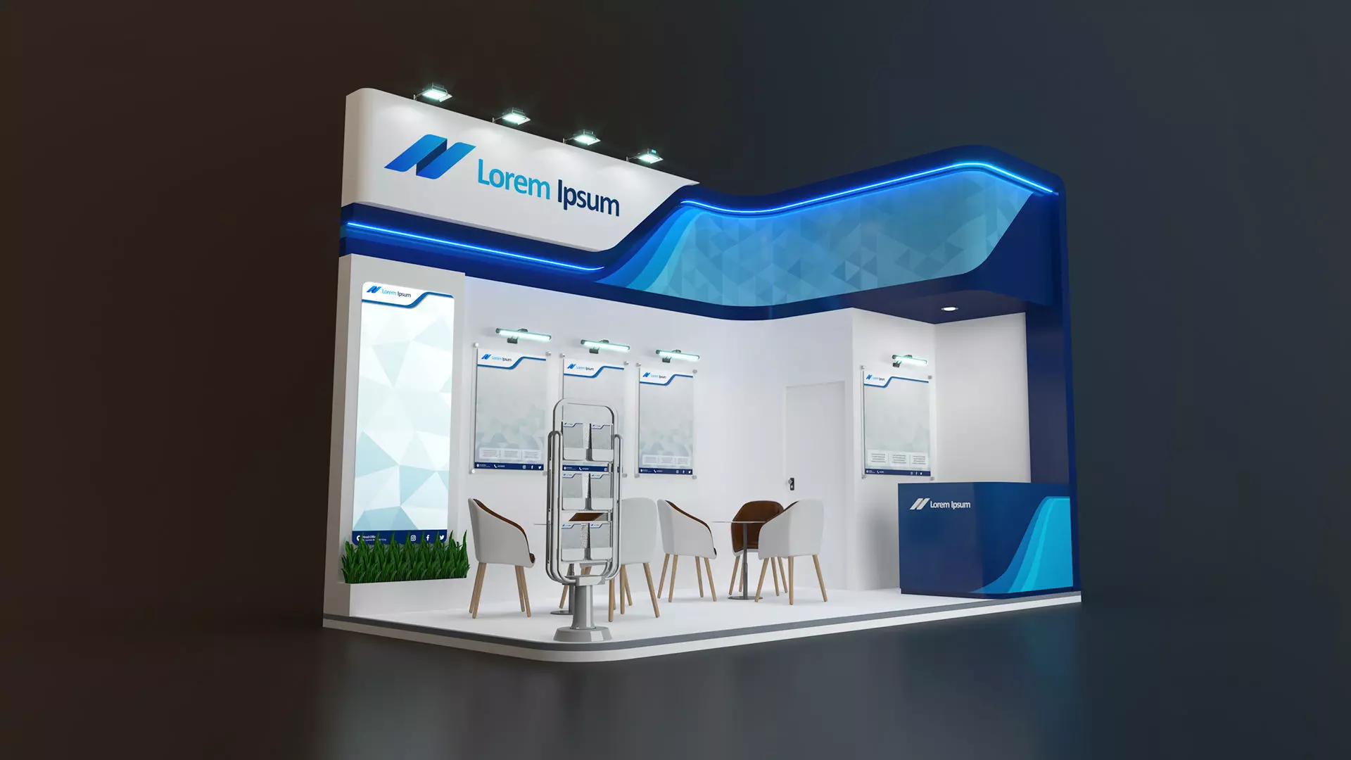 EXHIBITION STAND GMB 18 sqm 3D model_0