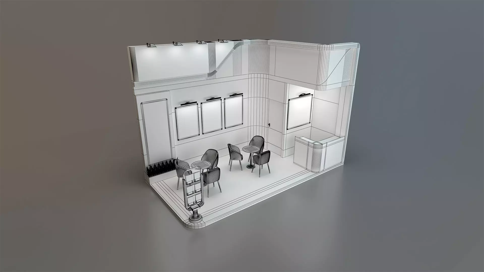 EXHIBITION STAND GMB 18 sqm 3D model_8