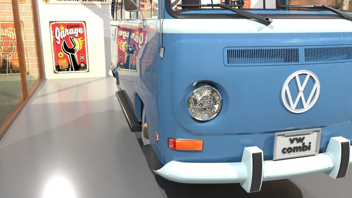 Volkswagen Combi T2 1970  3D model_6