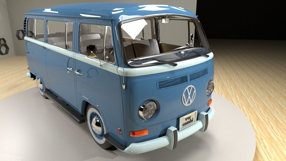 Volkswagen Combi T2 1970 3D model_0