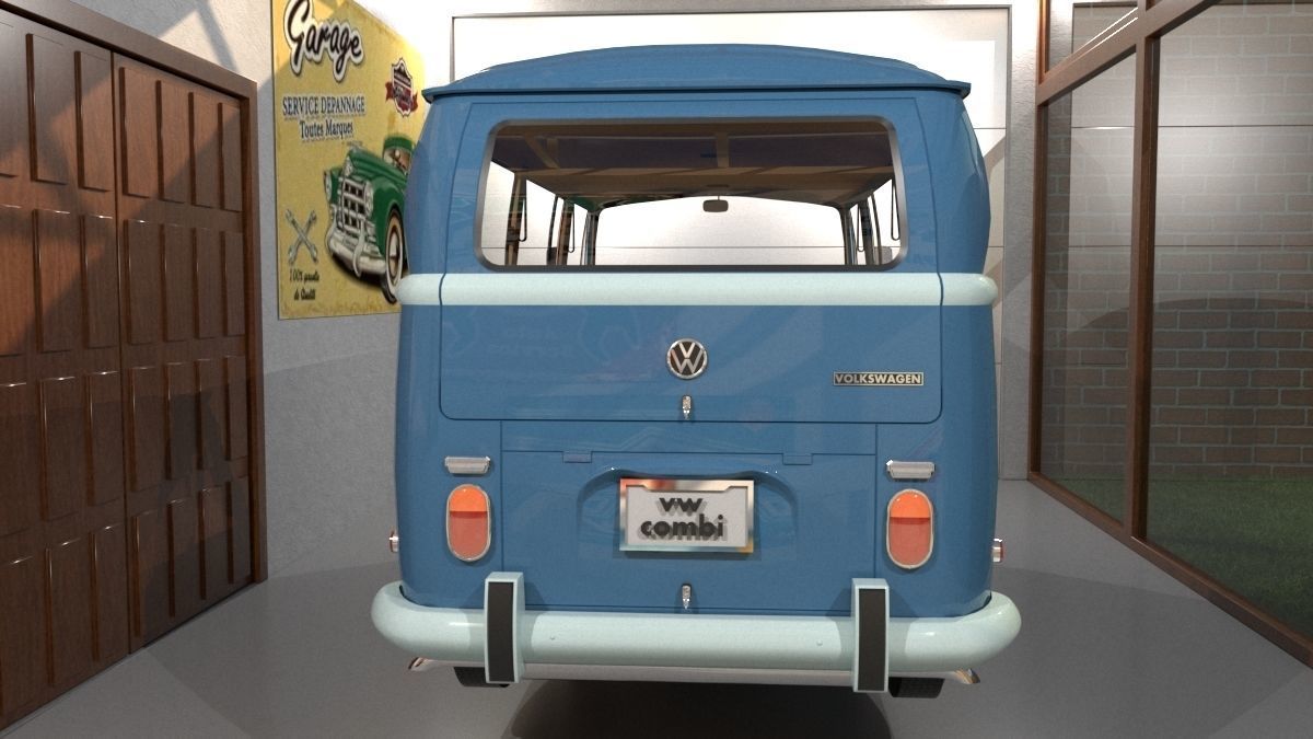 Volkswagen Combi T2 1970  3D model_3