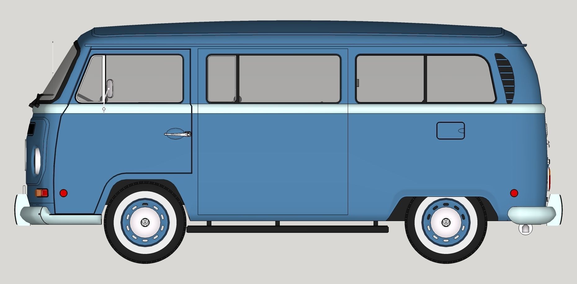 Volkswagen Combi T2 1970  3D model_21