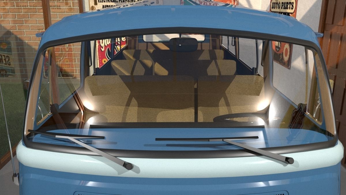 Volkswagen Combi T2 1970  3D model_7