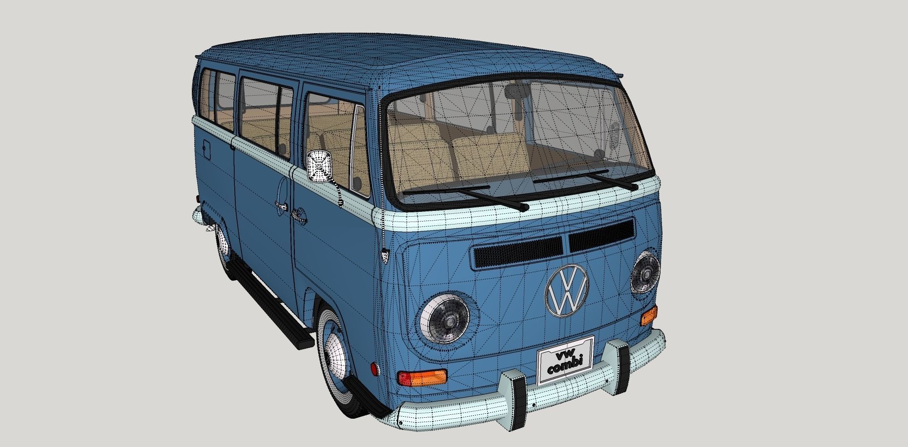 Volkswagen Combi T2 1970  3D model_15