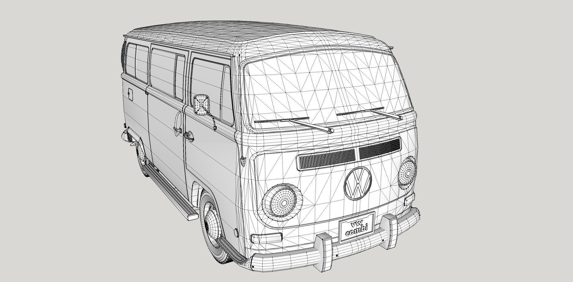 Volkswagen Combi T2 1970  3D model_17