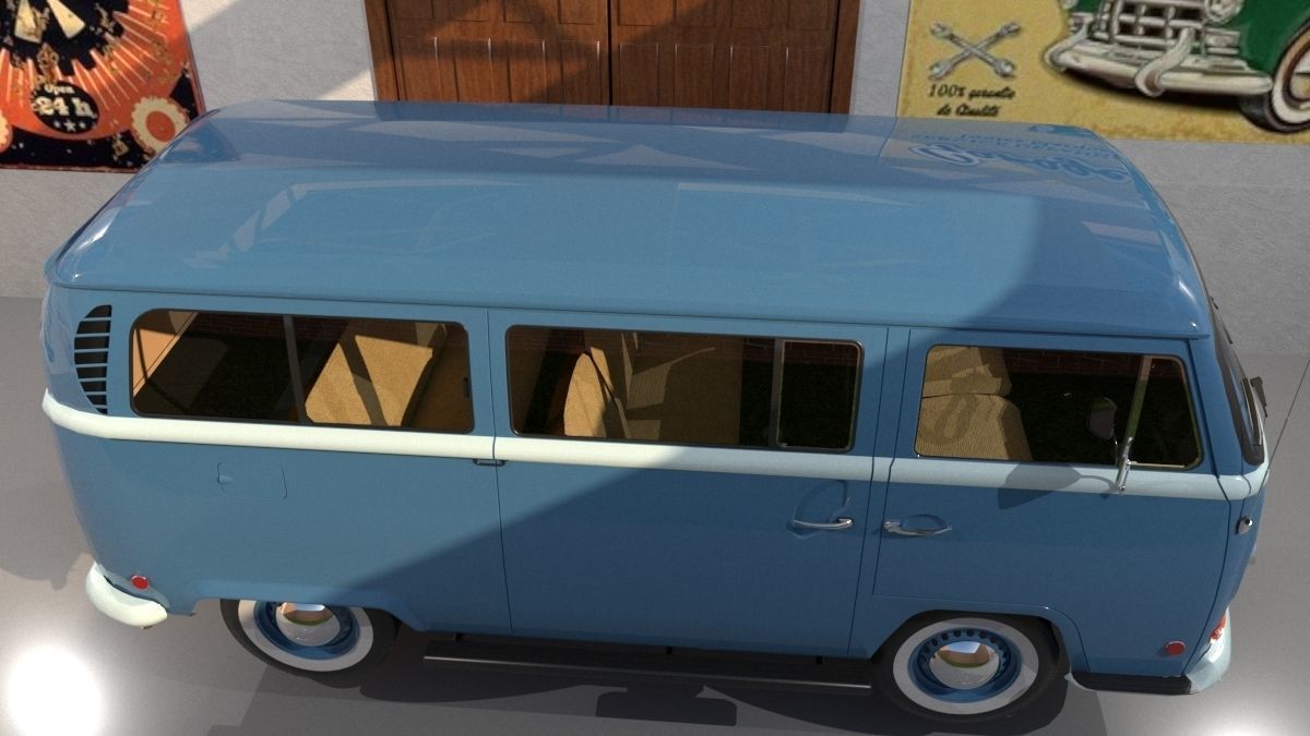 Volkswagen Combi T2 1970  3D model_8