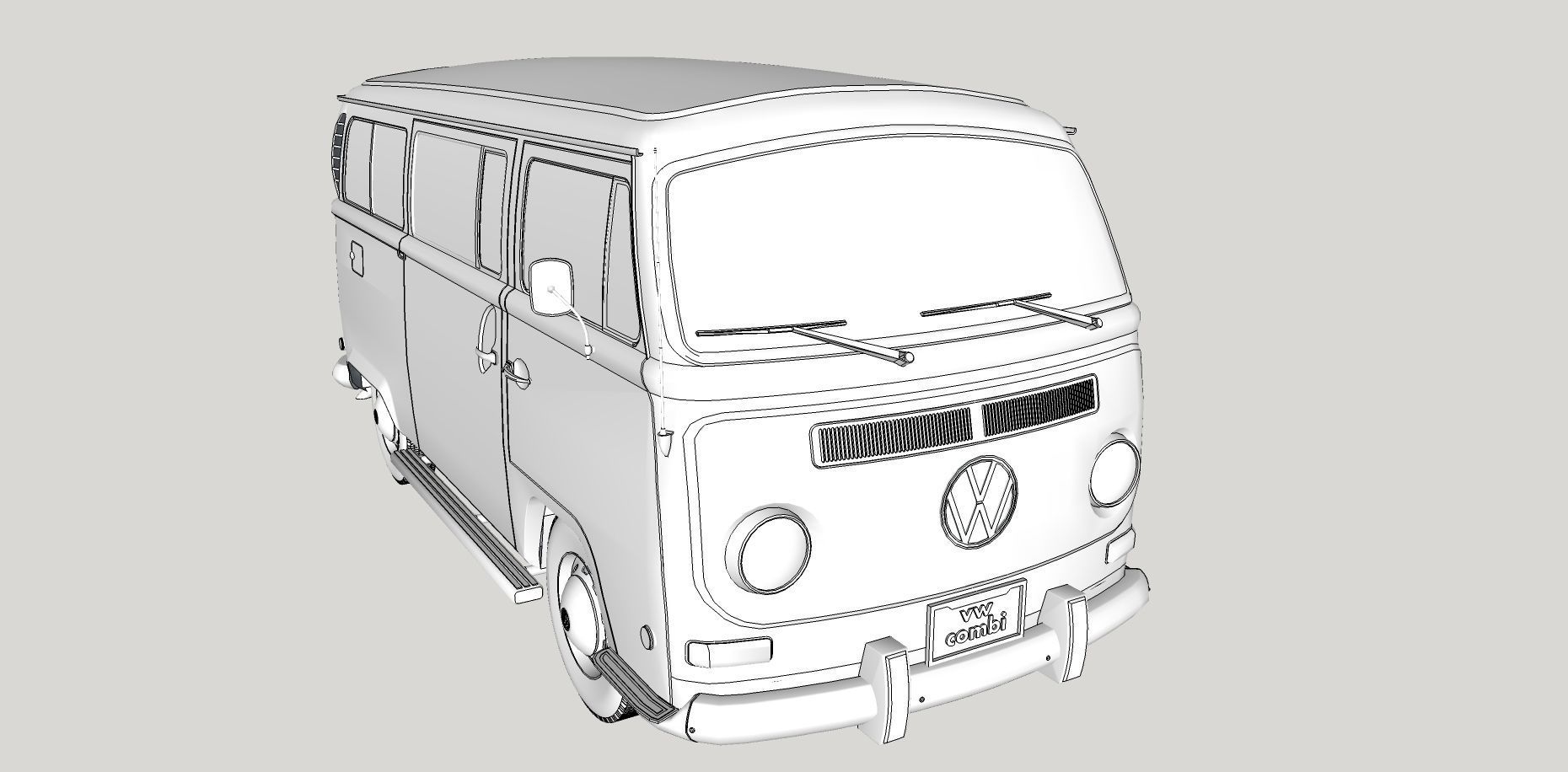 Volkswagen Combi T2 1970  3D model_18