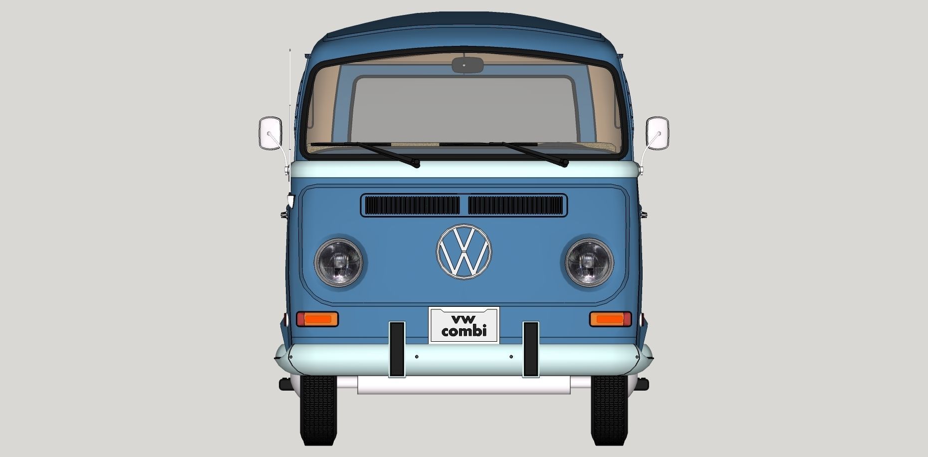 Volkswagen Combi T2 1970  3D model_19