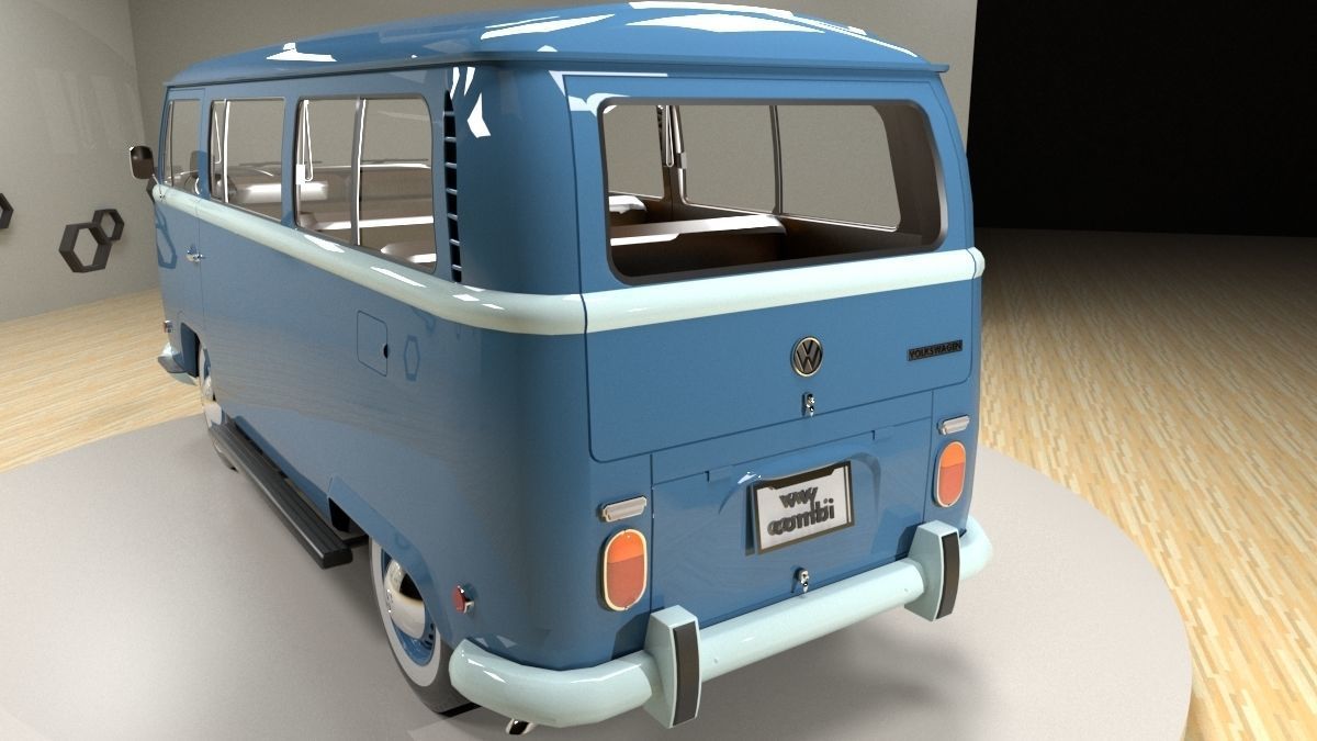 Volkswagen Combi T2 1970  3D model_1