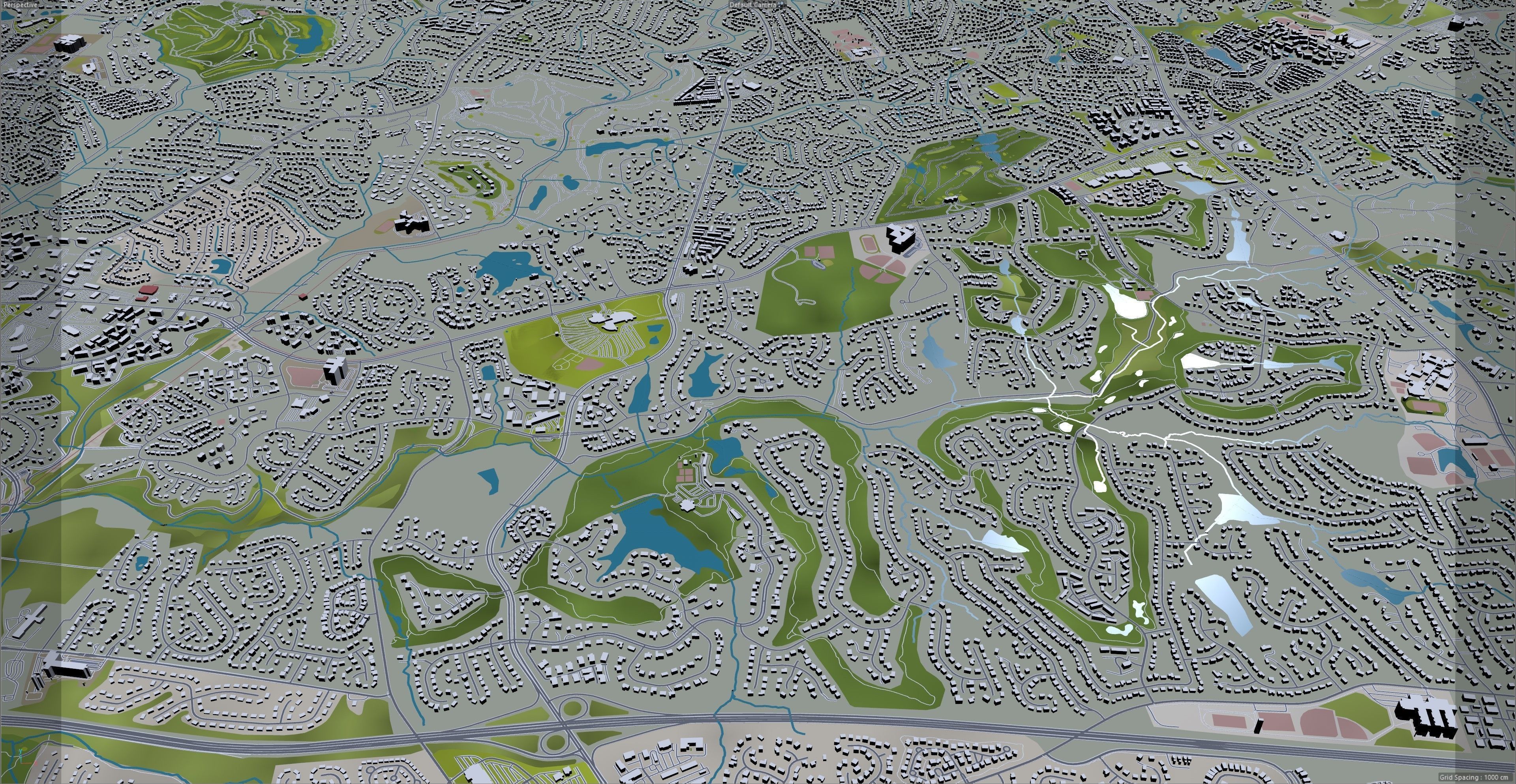 Charlotte City NC USA Low-poly 3D model_25