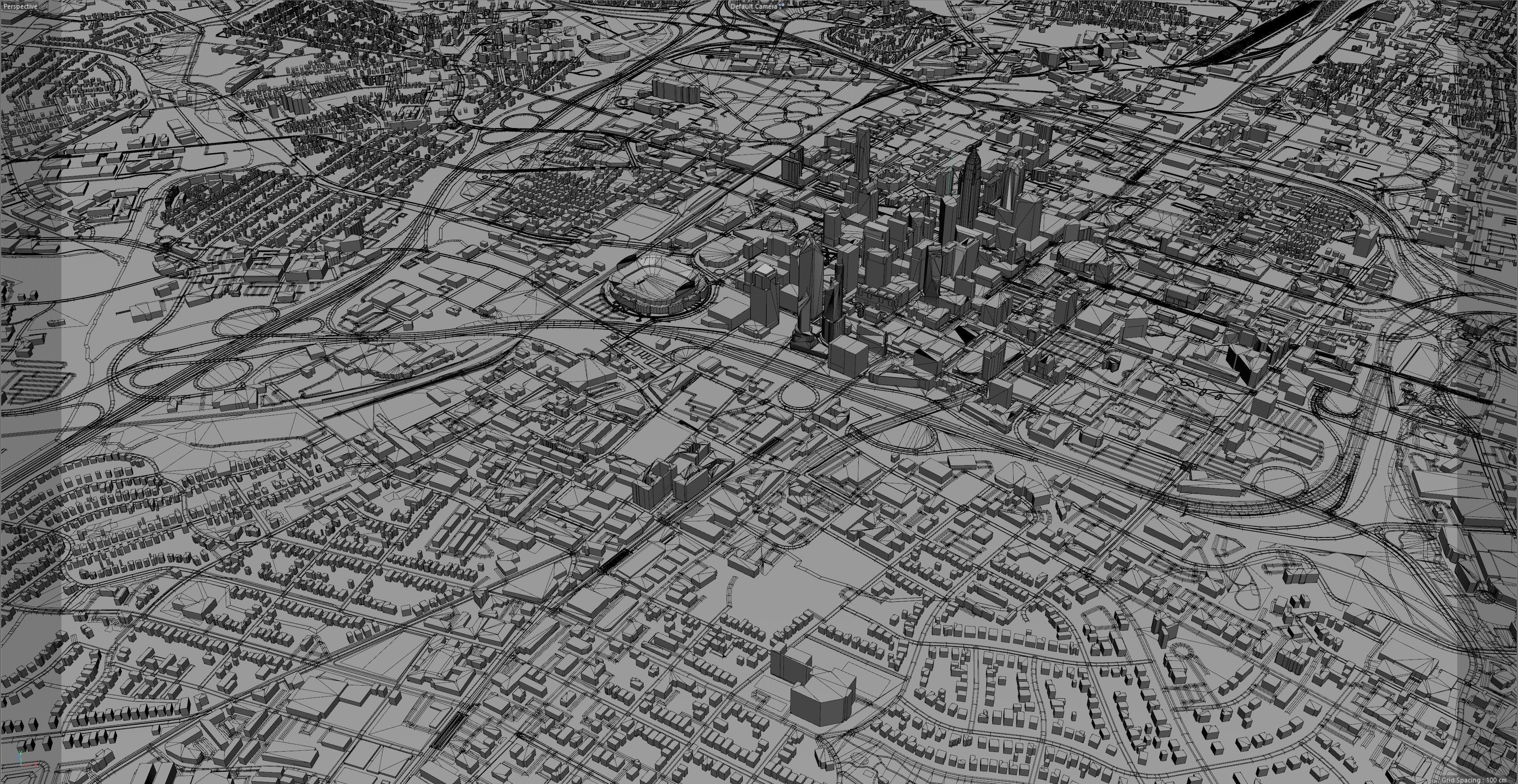 Charlotte City NC USA Low-poly 3D model_21
