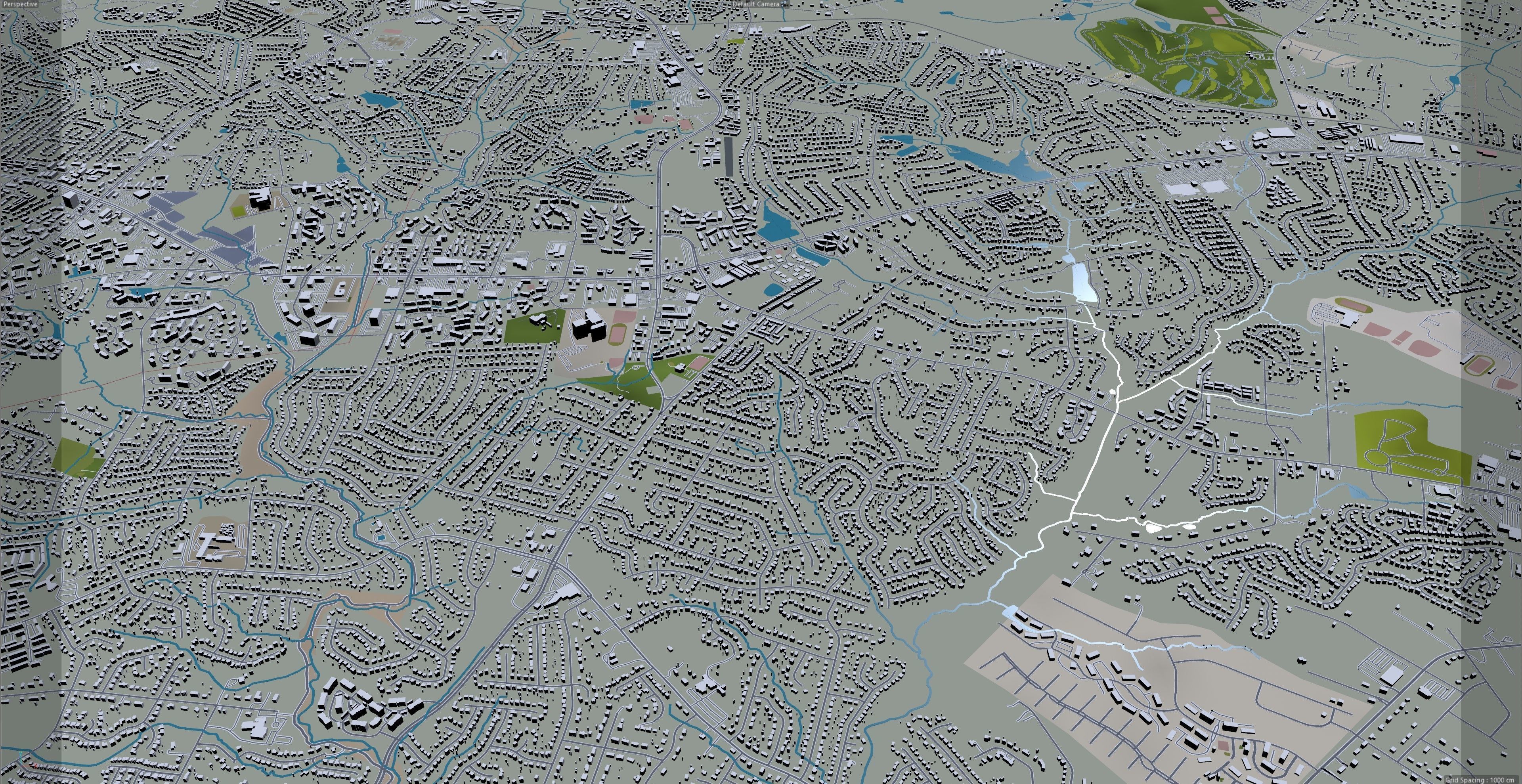 Charlotte City NC USA Low-poly 3D model_26