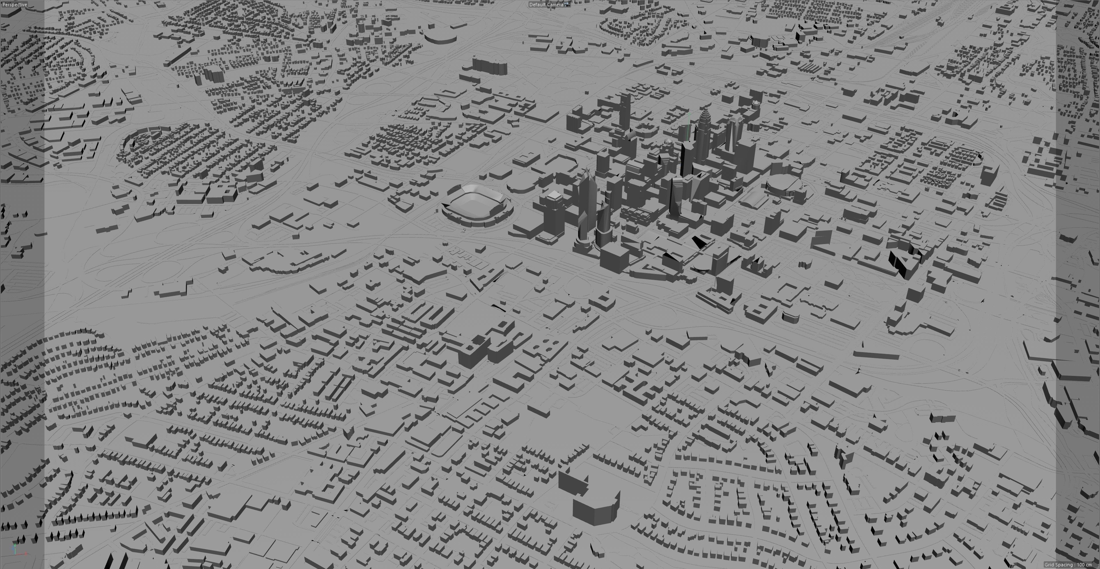 Charlotte City NC USA Low-poly 3D model_22
