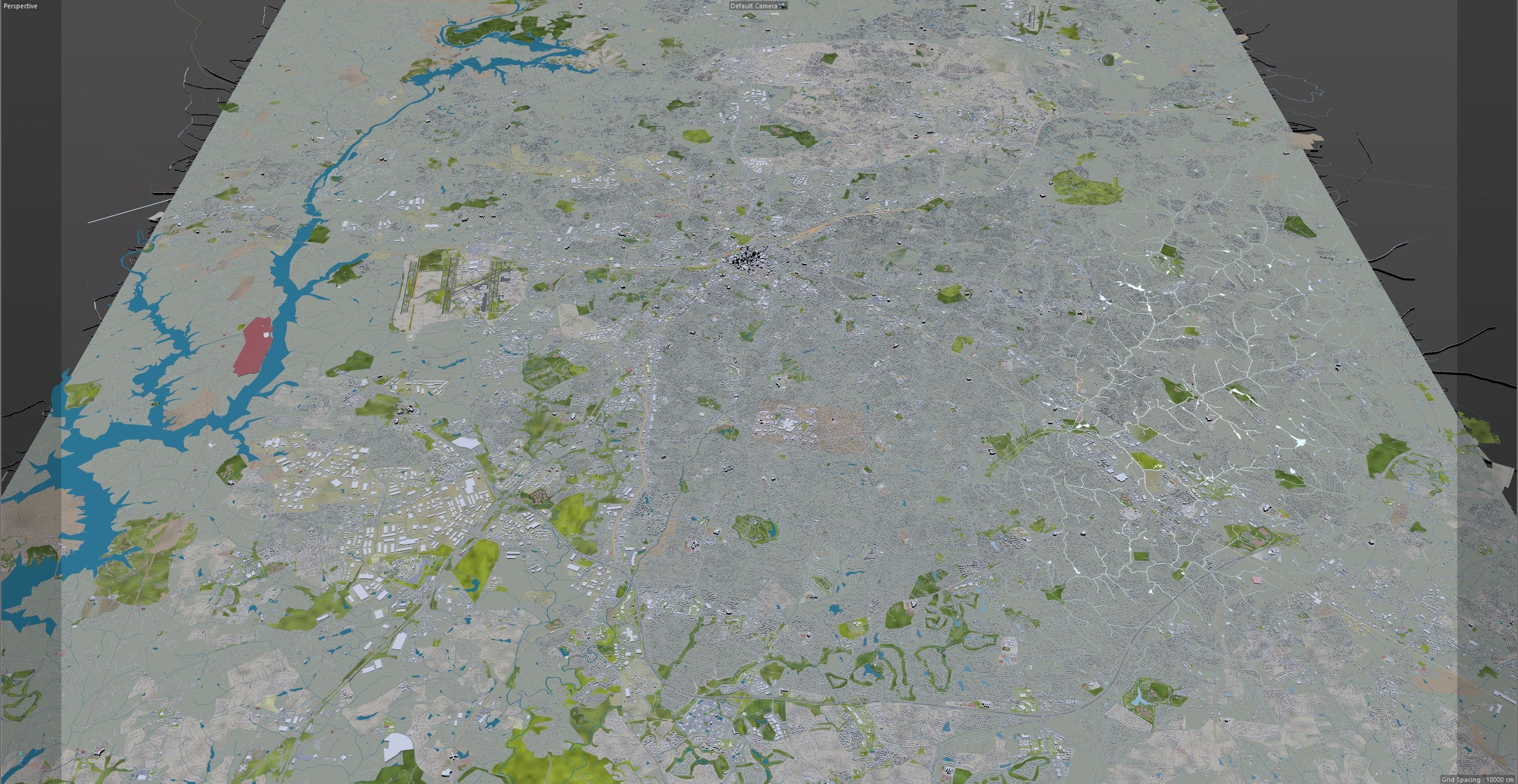 Charlotte City NC USA Low-poly 3D model_24