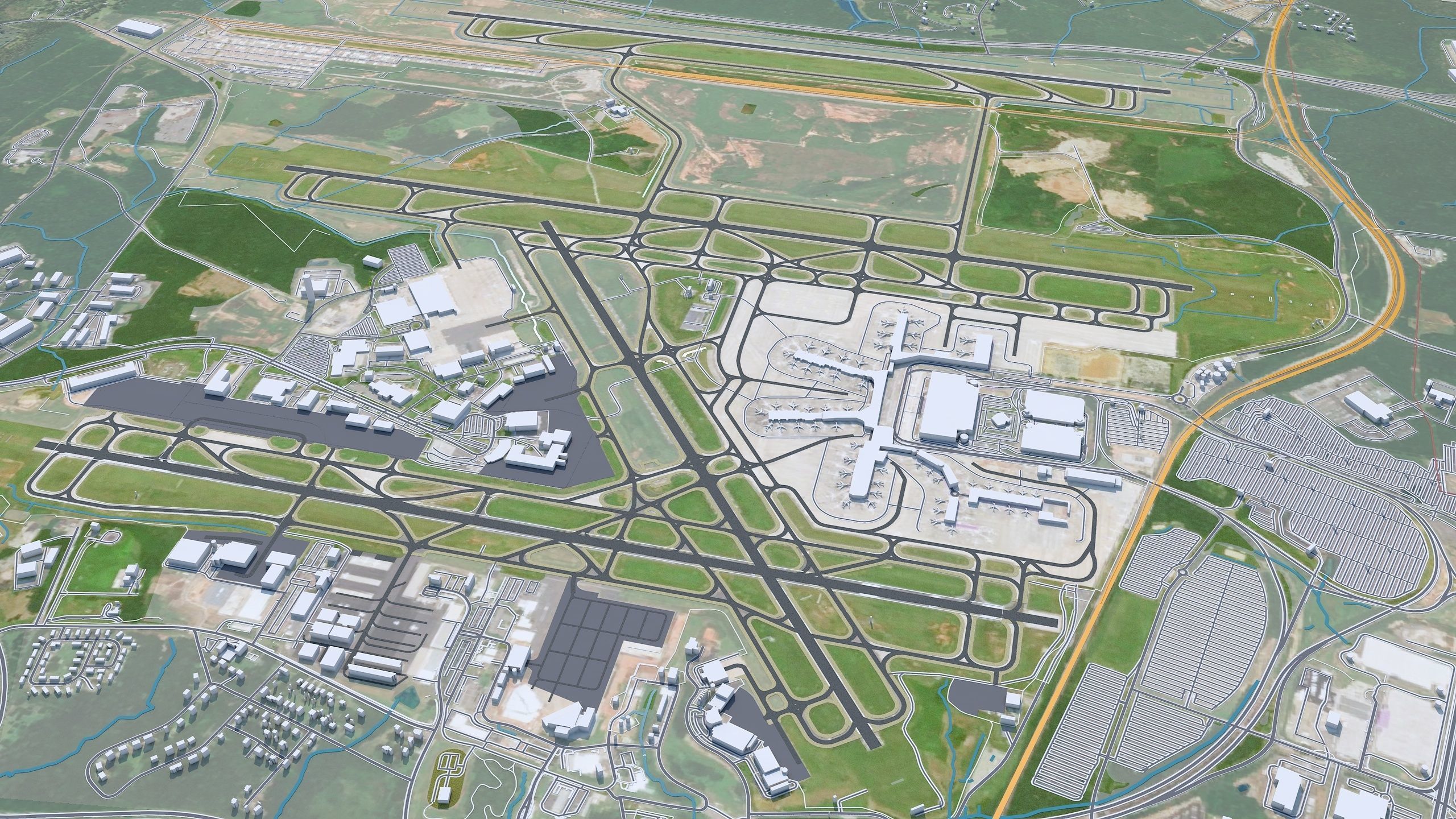 Charlotte City NC USA Low-poly 3D model_4