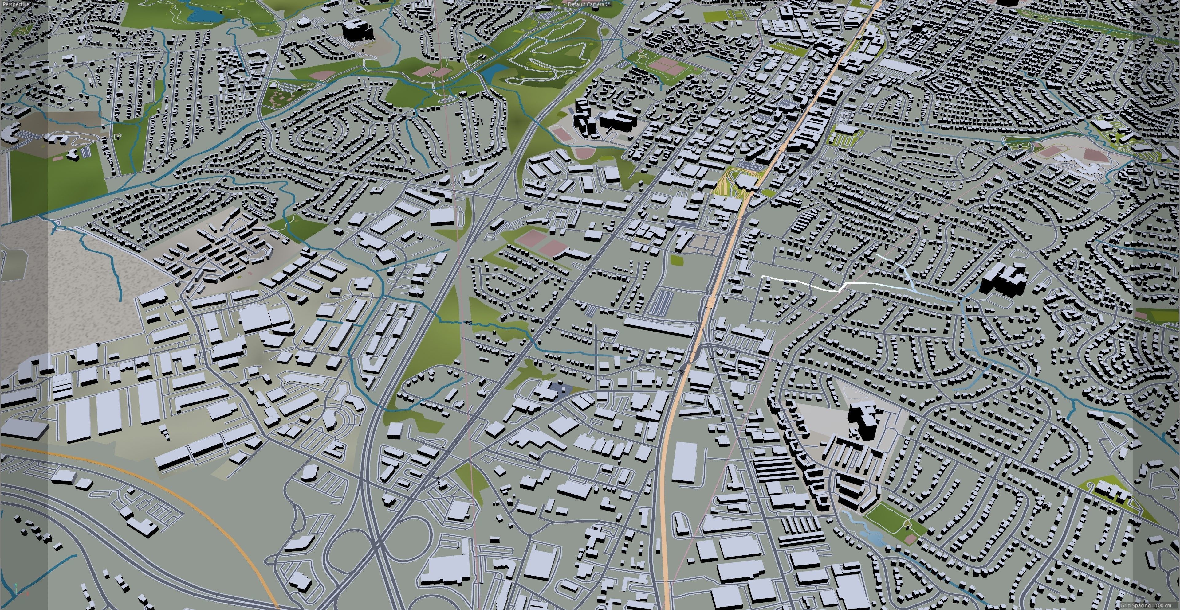 Charlotte City NC USA Low-poly 3D model_29
