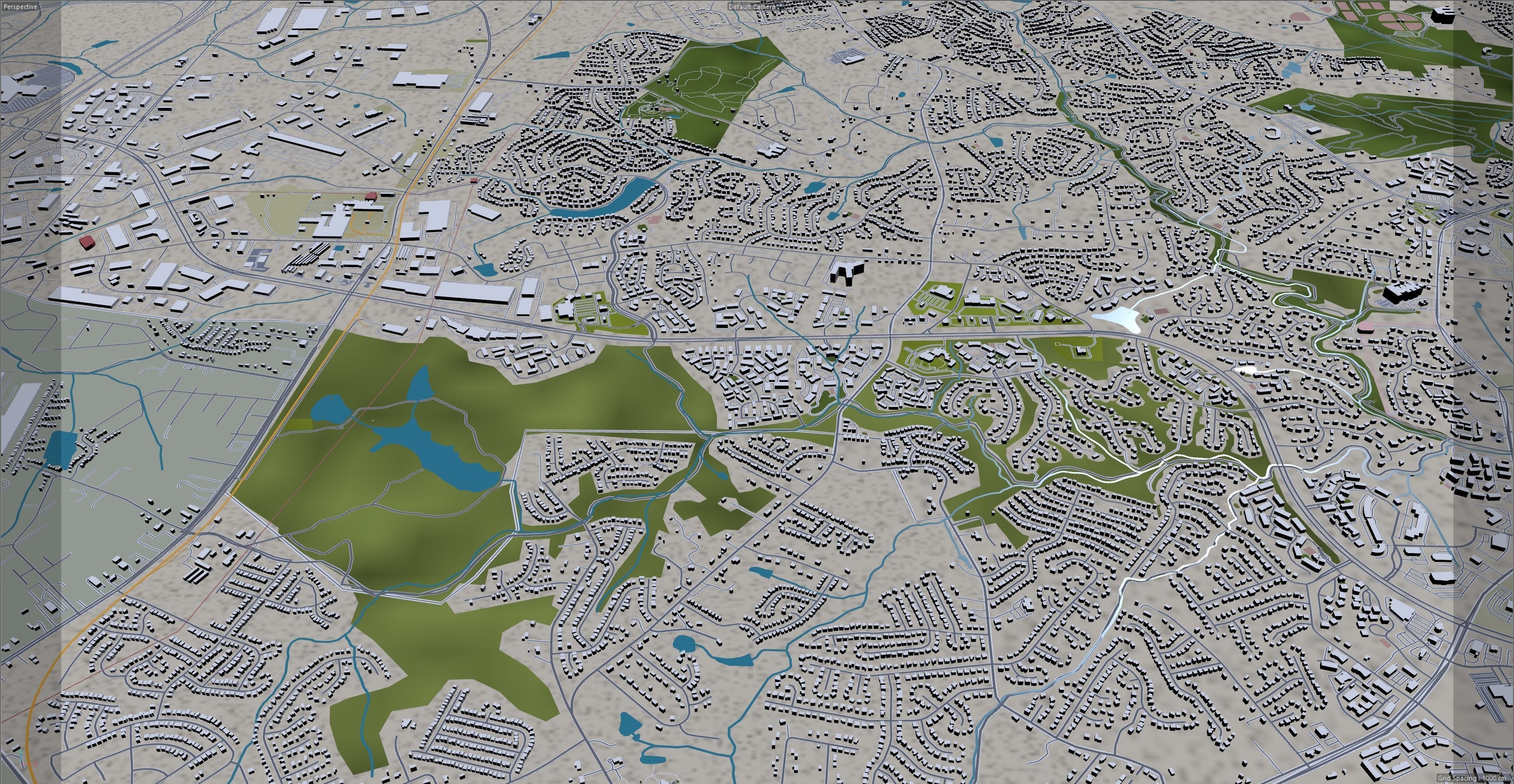 Charlotte City NC USA Low-poly 3D model_27