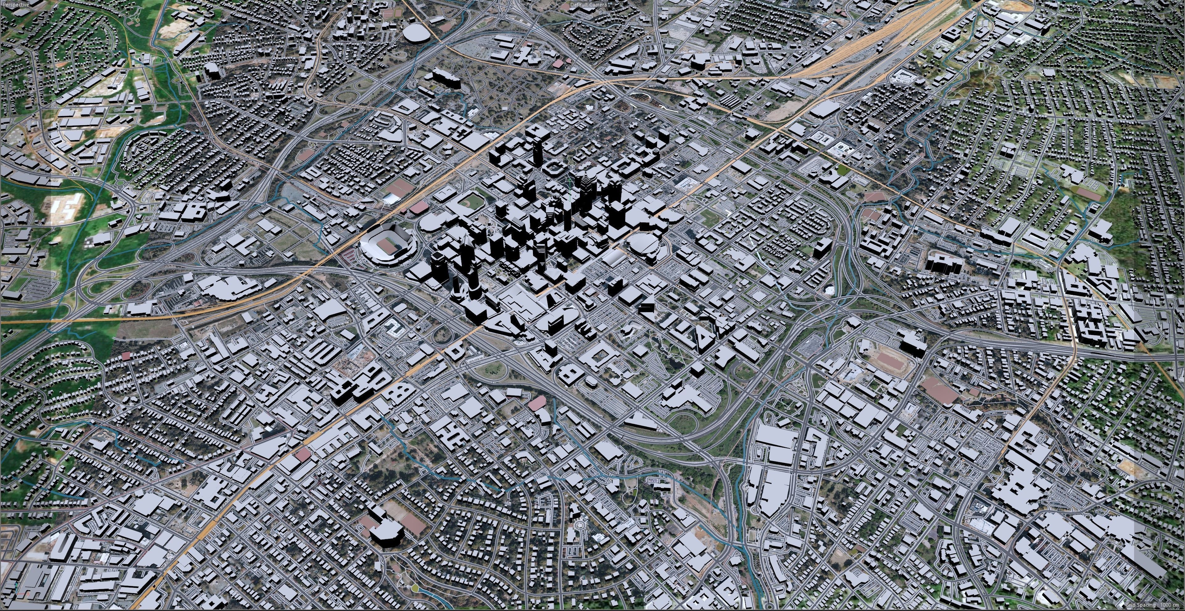 Charlotte City NC USA Low-poly 3D model_31