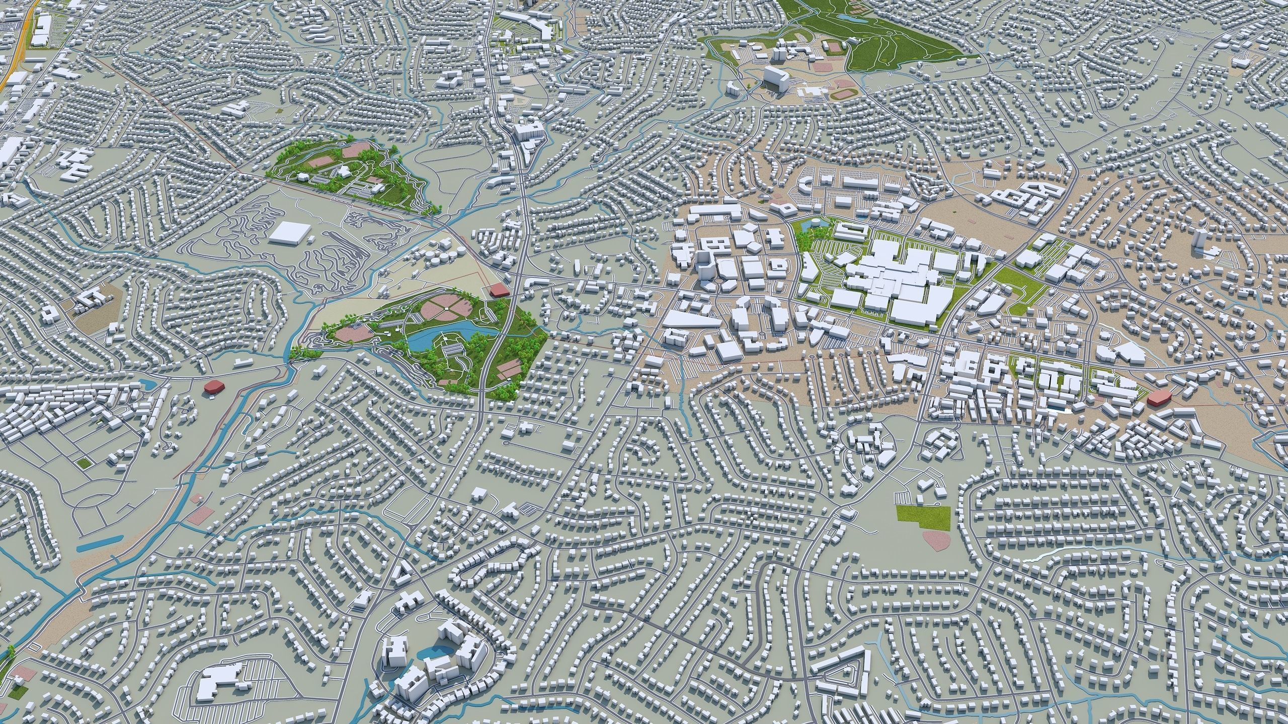 Charlotte City NC USA Low-poly 3D model_18