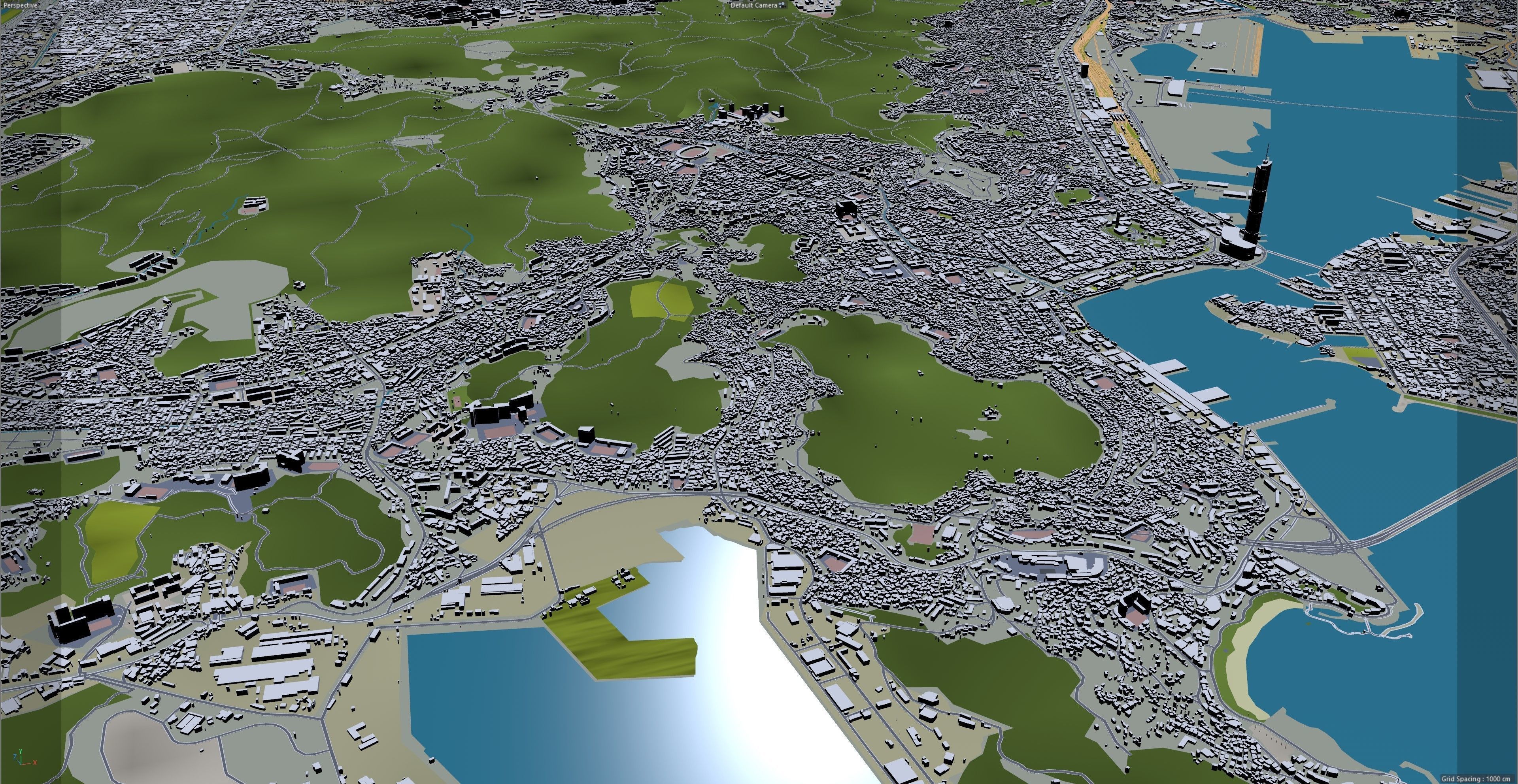 Busan City South Korea Low-poly 3D model_26