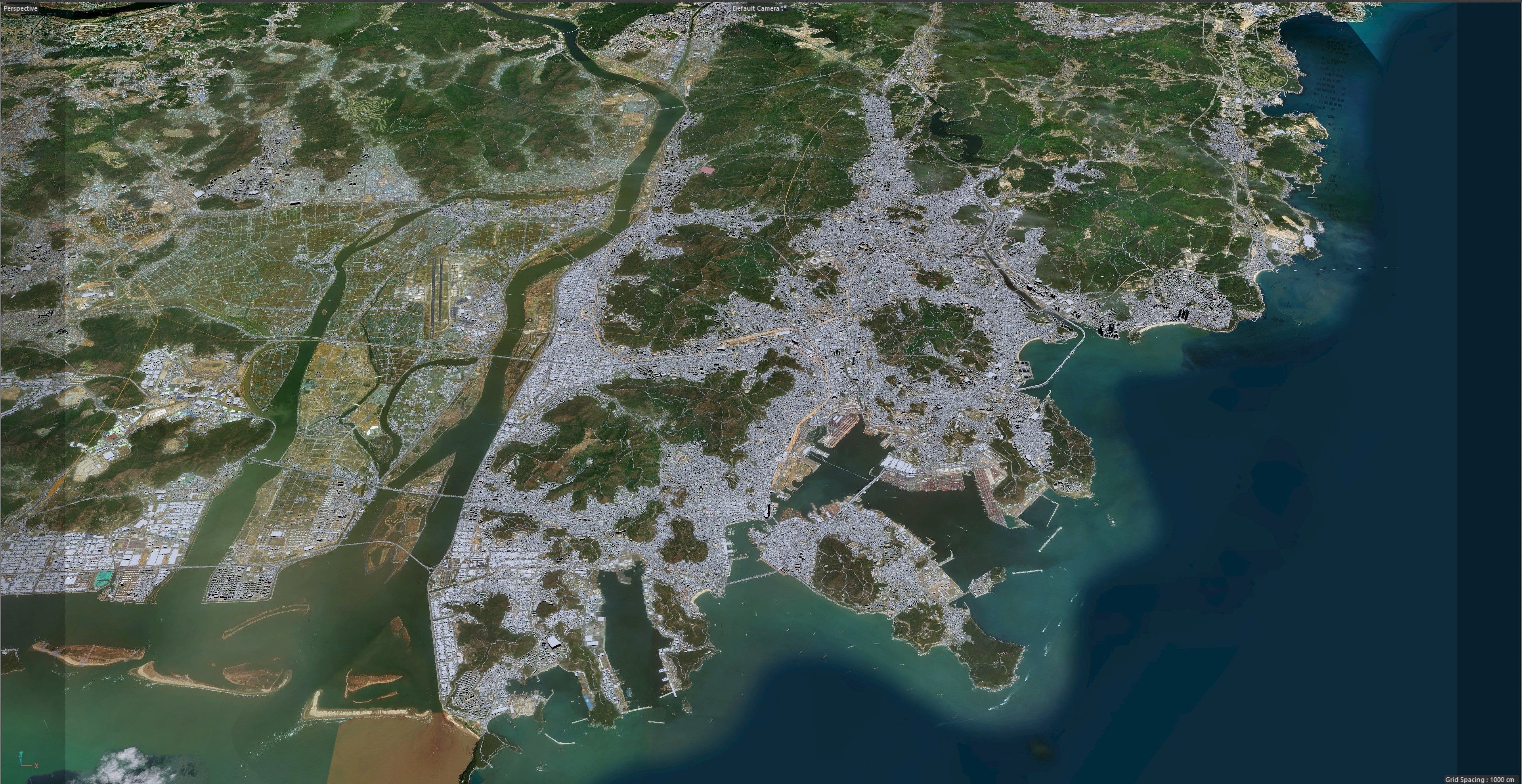 Busan City South Korea Low-poly 3D model_29