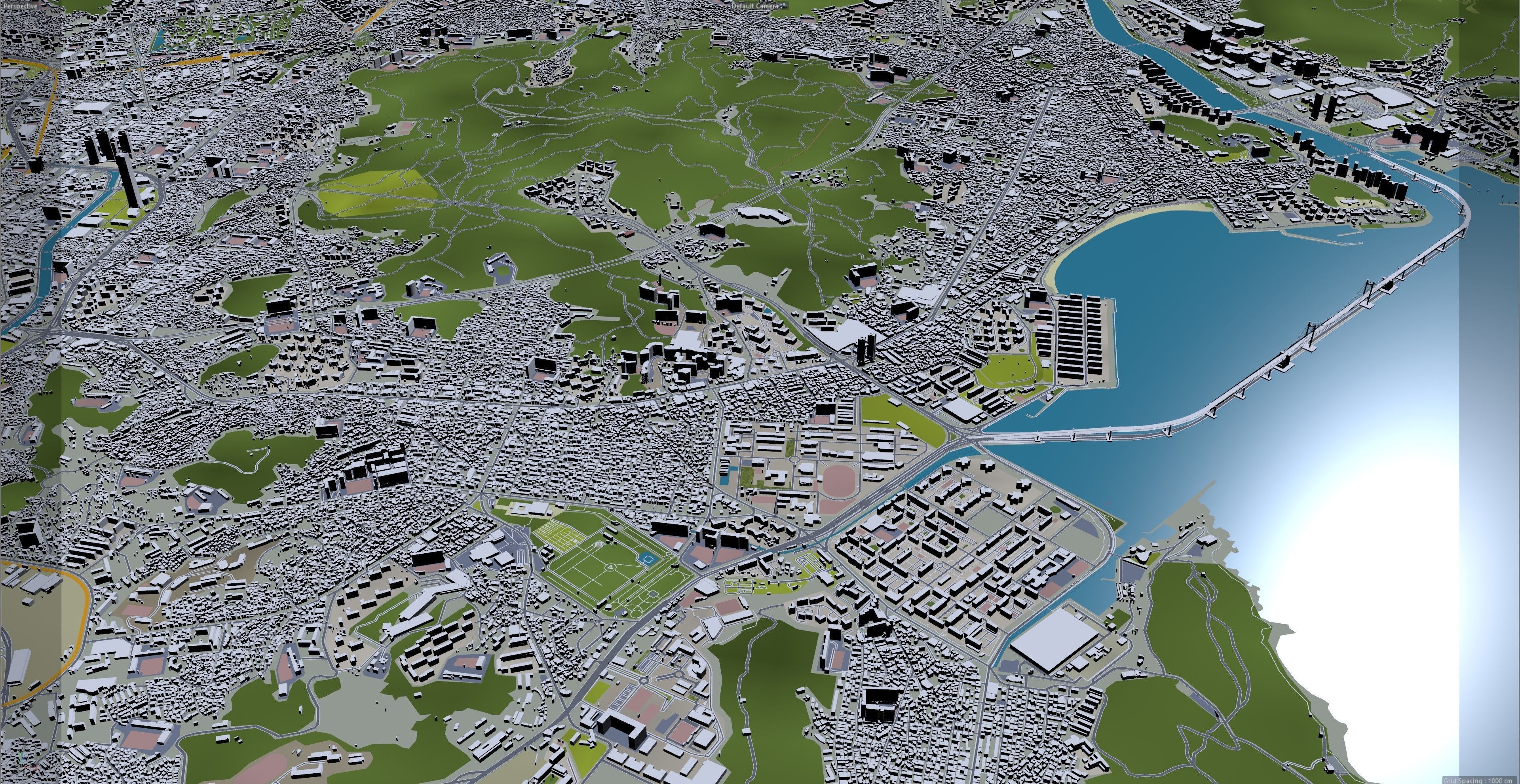 Busan City South Korea Low-poly 3D model_19