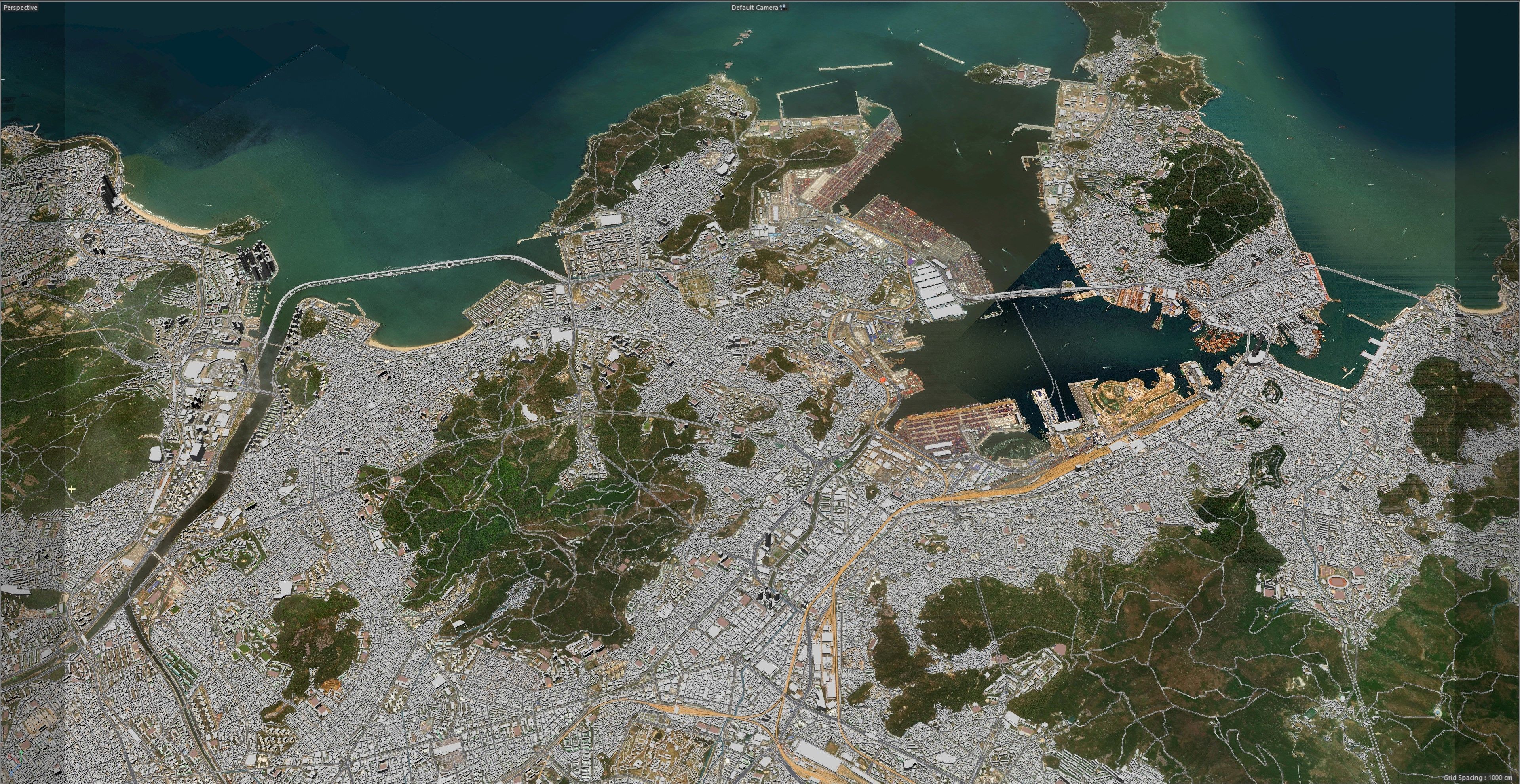 Busan City South Korea Low-poly 3D model_31