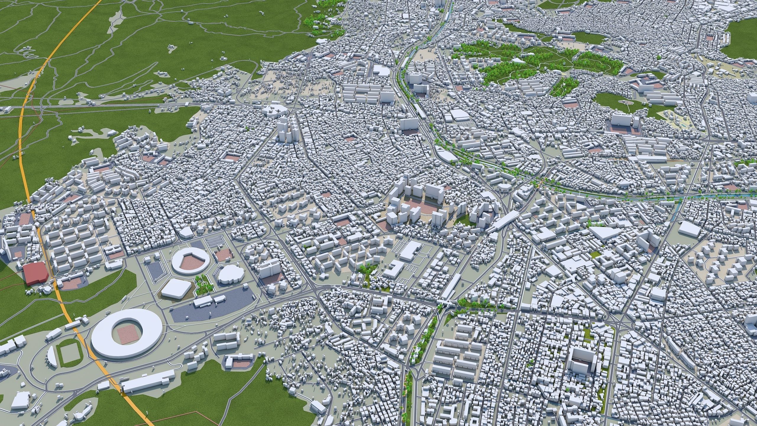 Busan City South Korea Low-poly 3D model_16