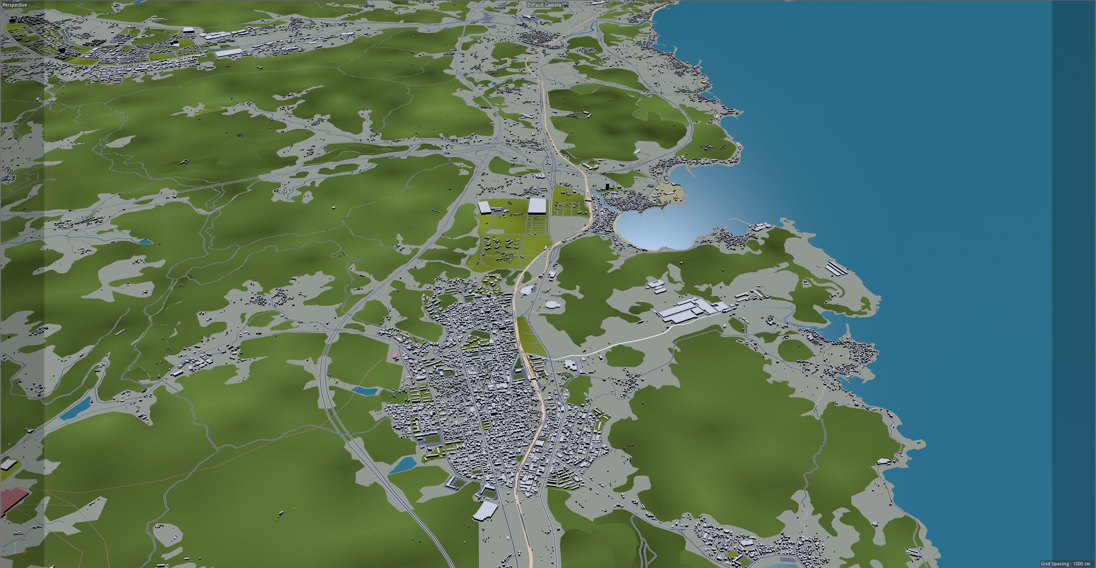 Busan City South Korea Low-poly 3D model_24