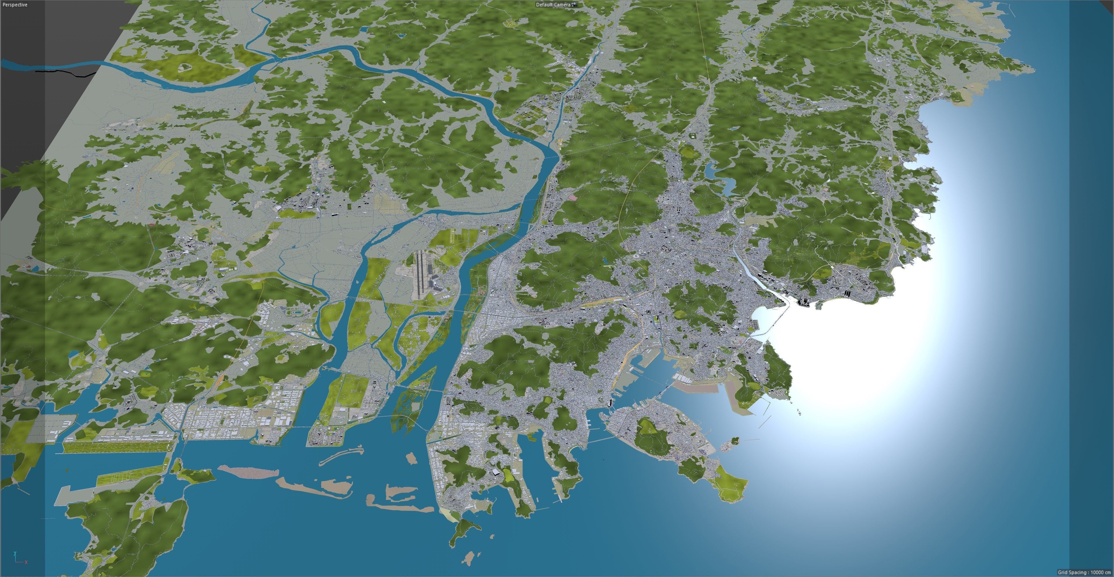Busan City South Korea Low-poly 3D model_23
