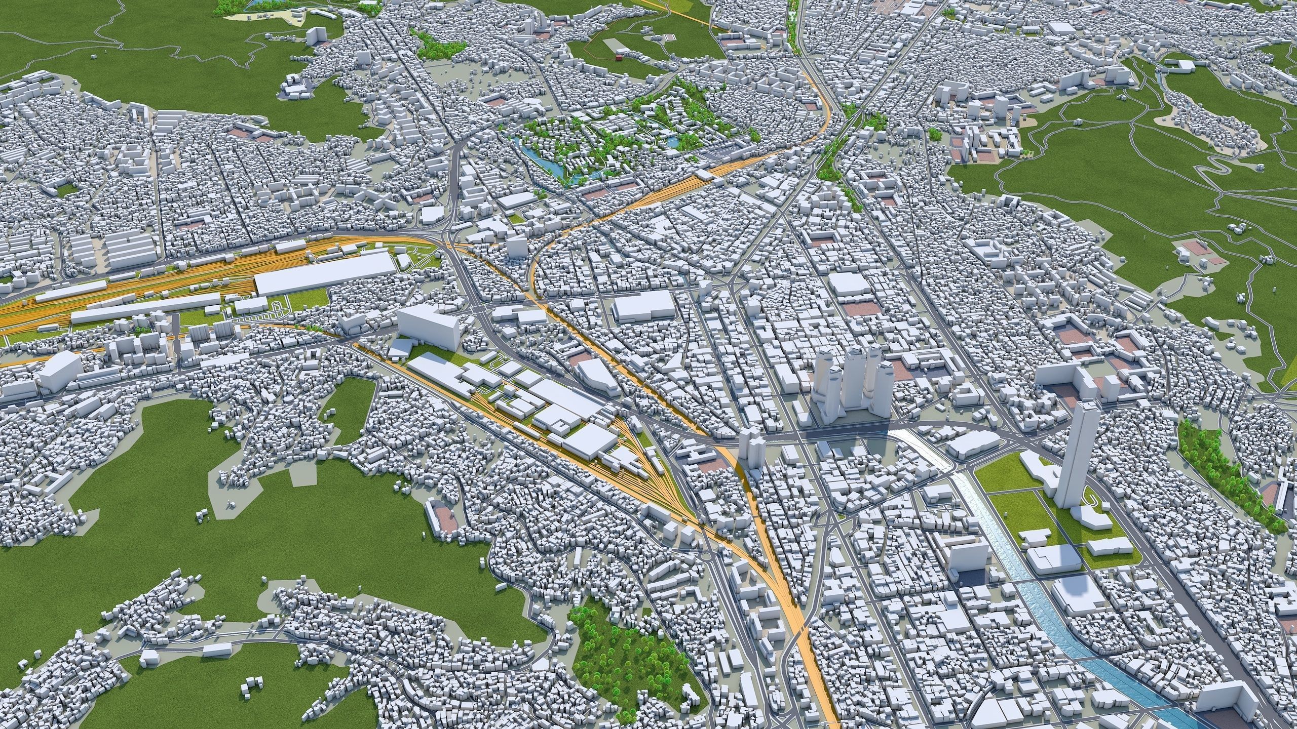 Busan City South Korea Low-poly 3D model_15