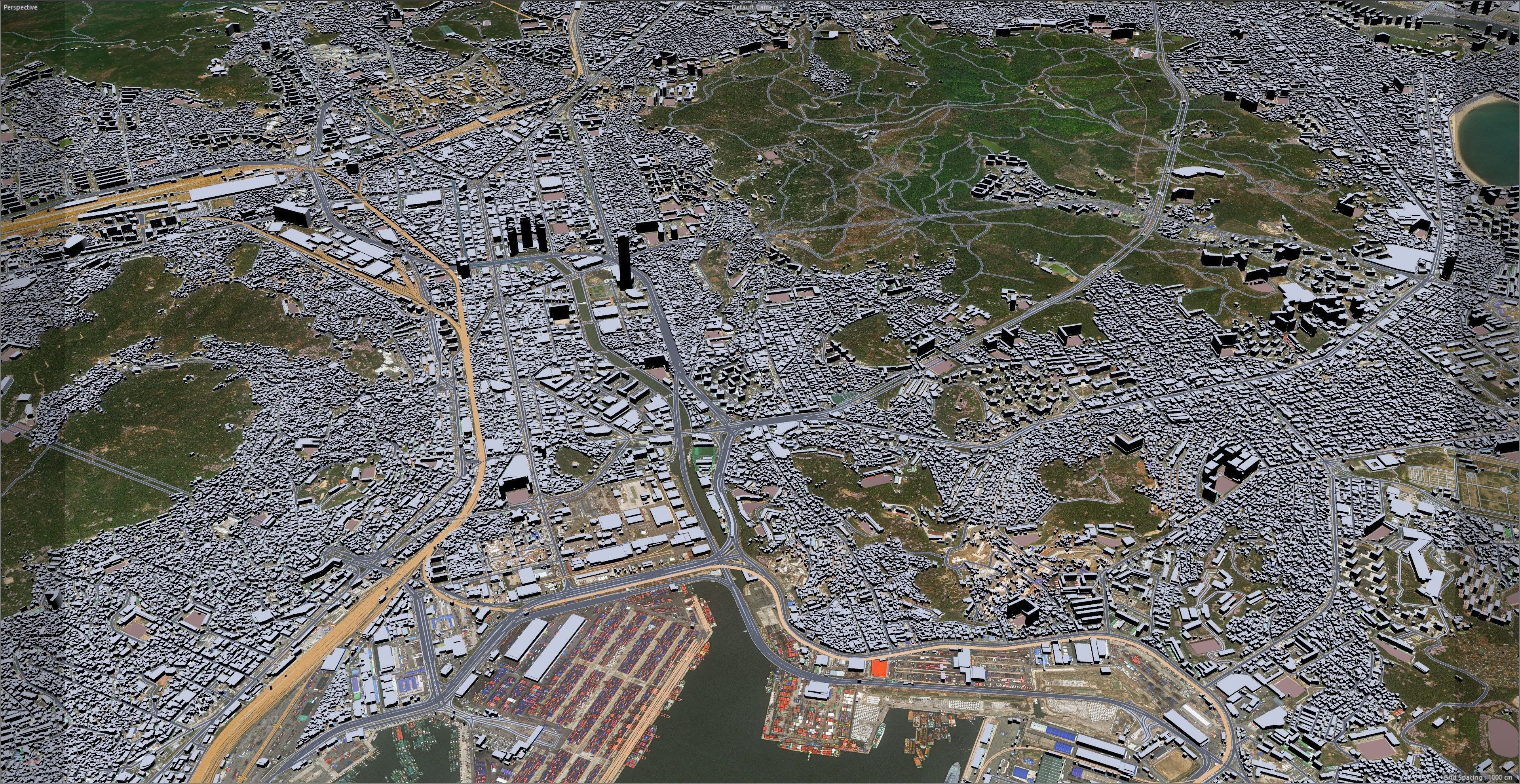 Busan City South Korea Low-poly 3D model_28