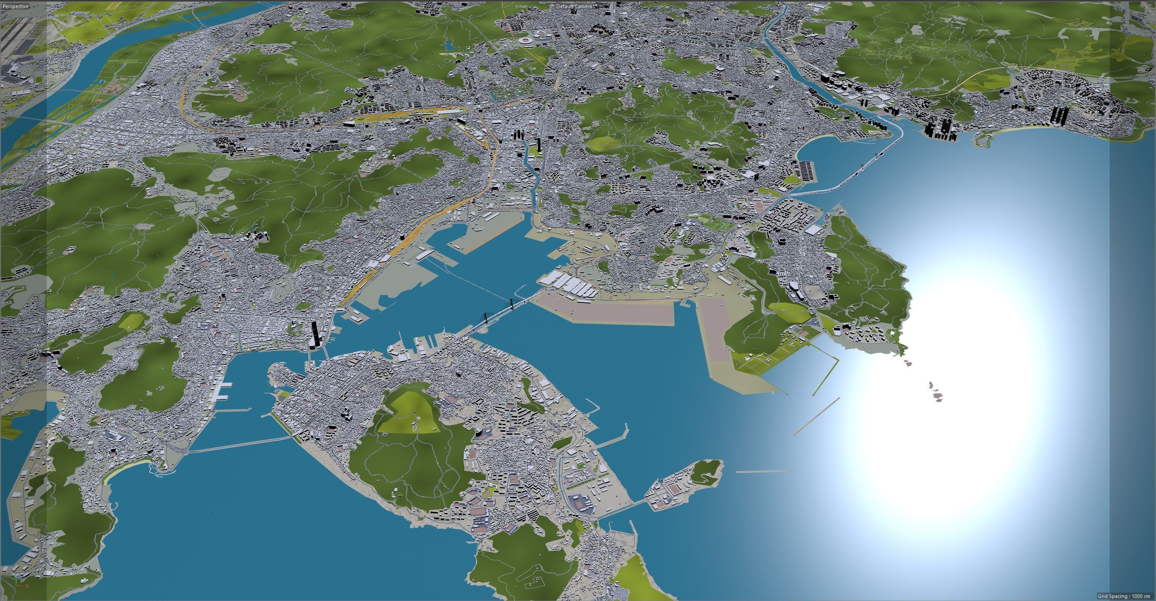 Busan City South Korea Low-poly 3D model_22