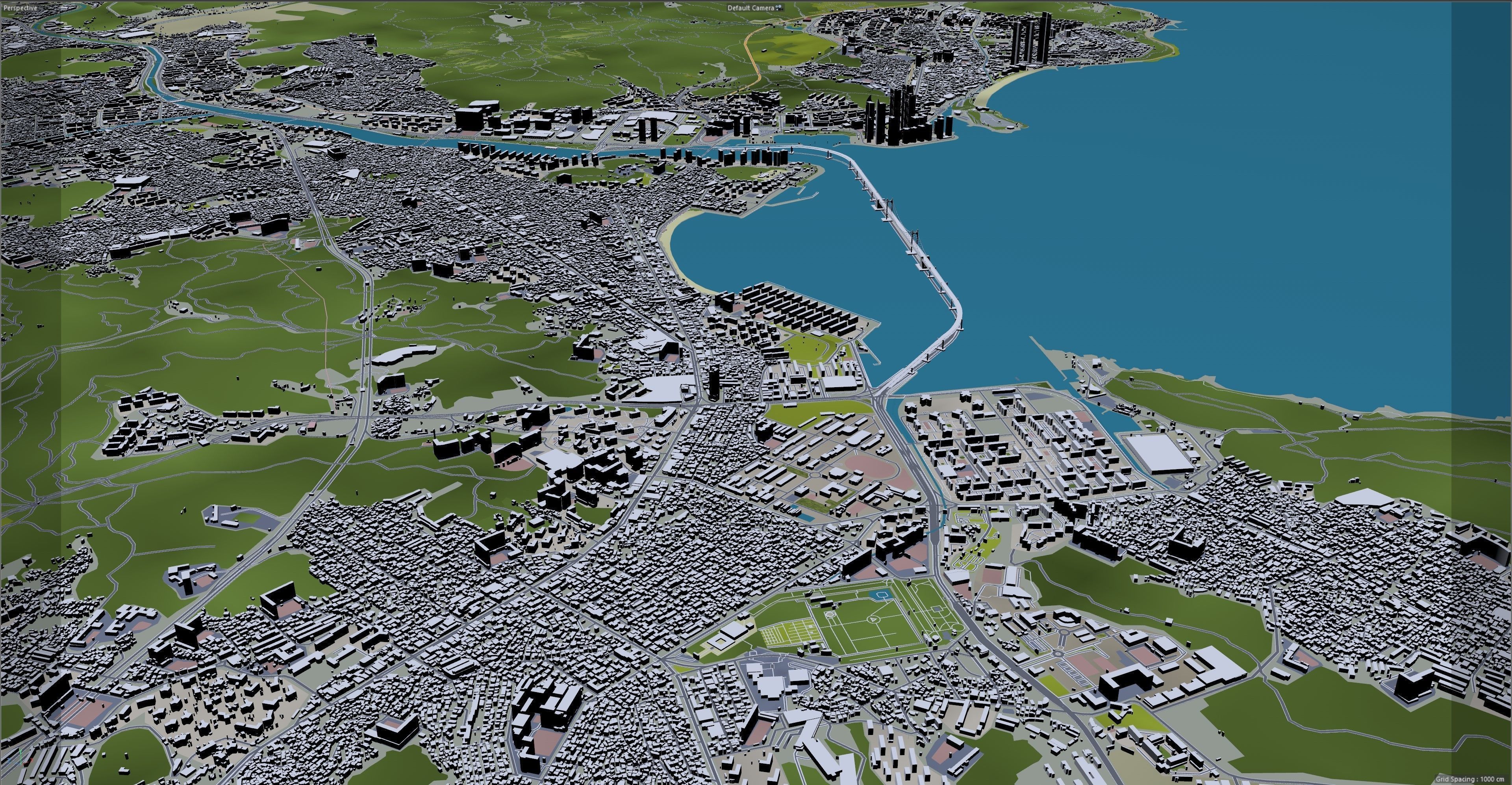 Busan City South Korea Low-poly 3D model_27