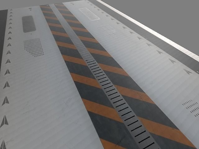 scifi-floor orange and stripe 3D model