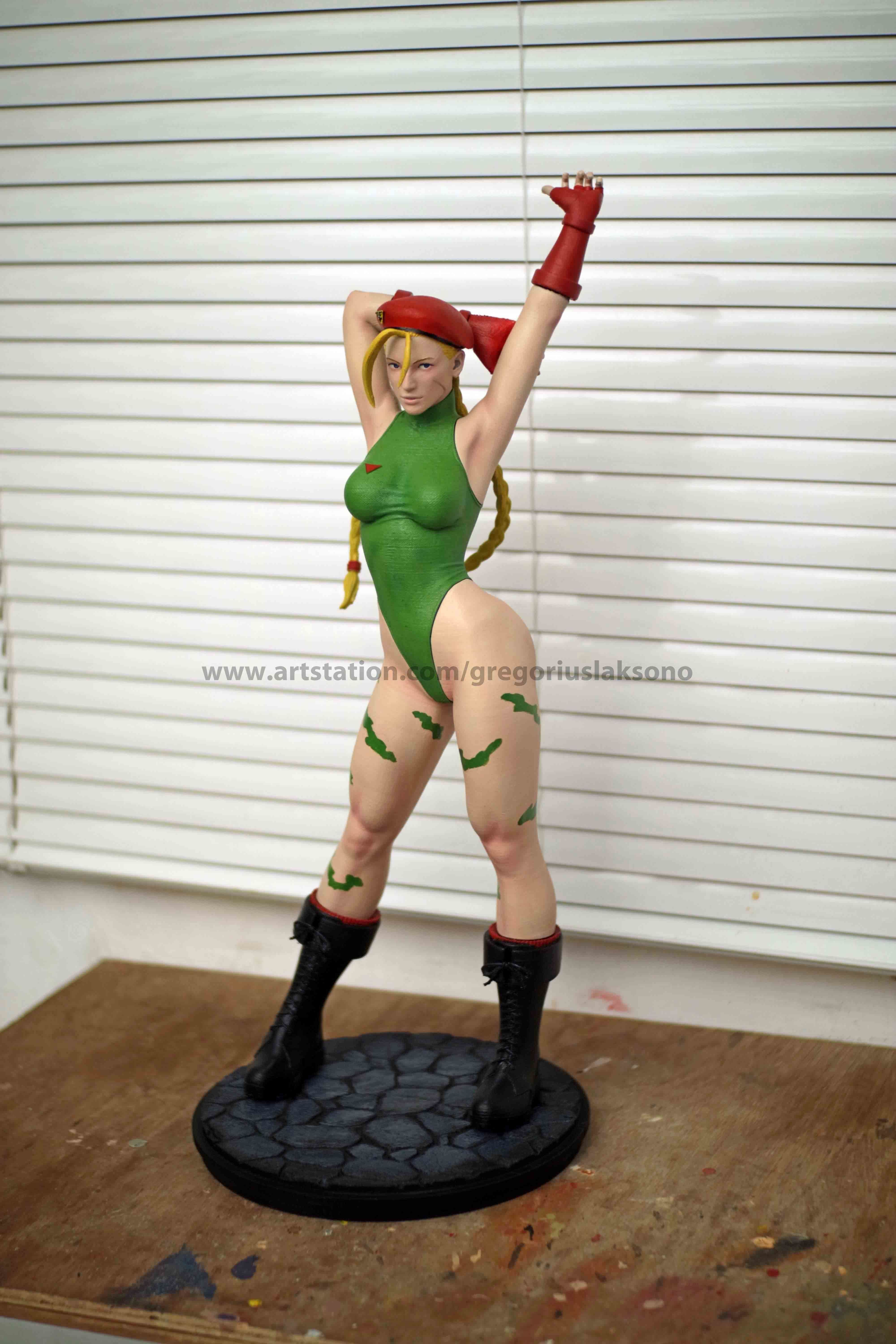 street fighter cammy statue