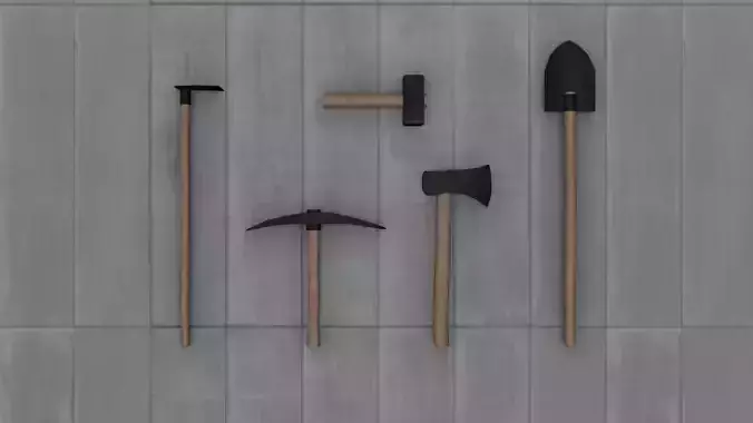 Low Poly Tools hammer