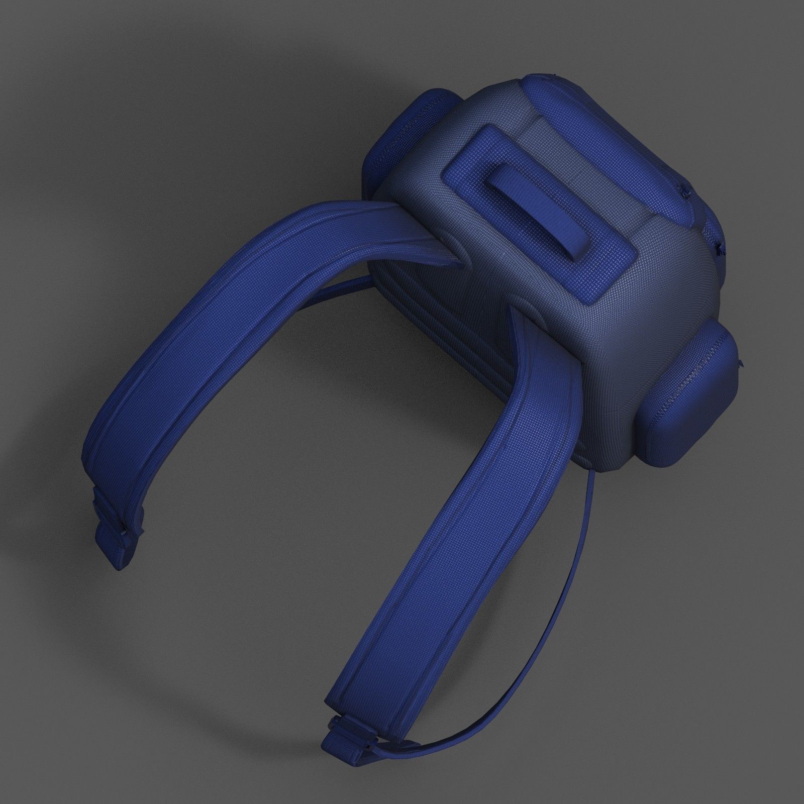 Backpack Camping Generic military Black baggage Low-poly 3D model_3