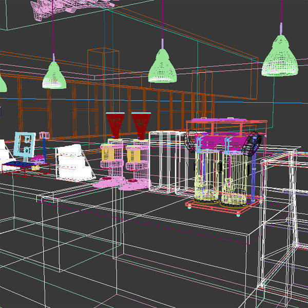 Coffee Kiosk 3D model_7