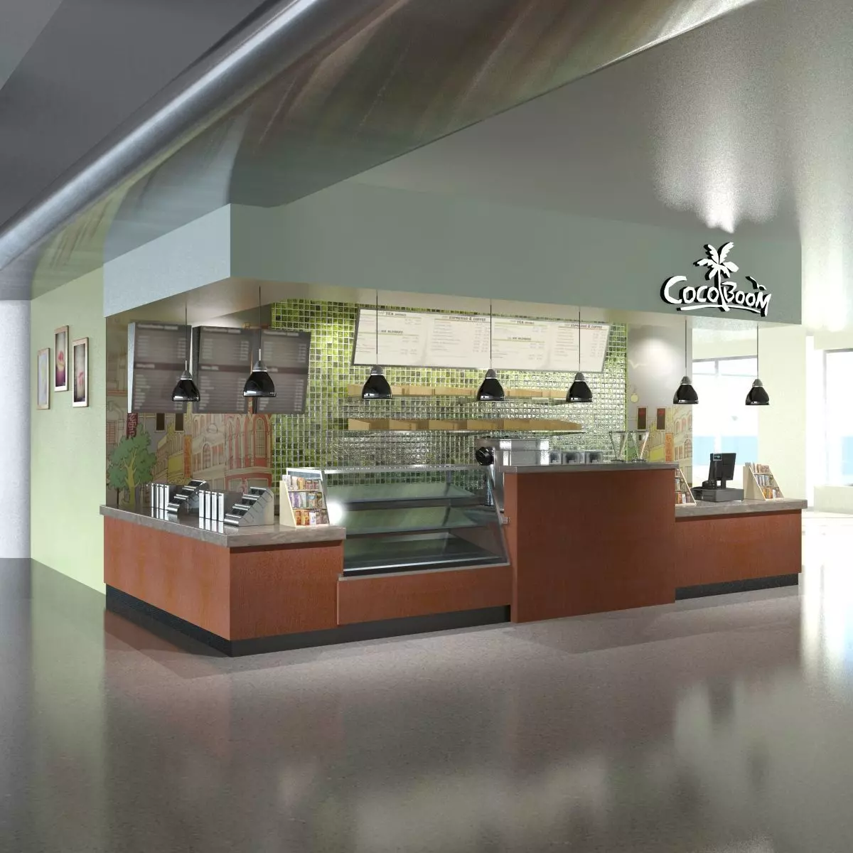 Coffee Kiosk 3D model_0