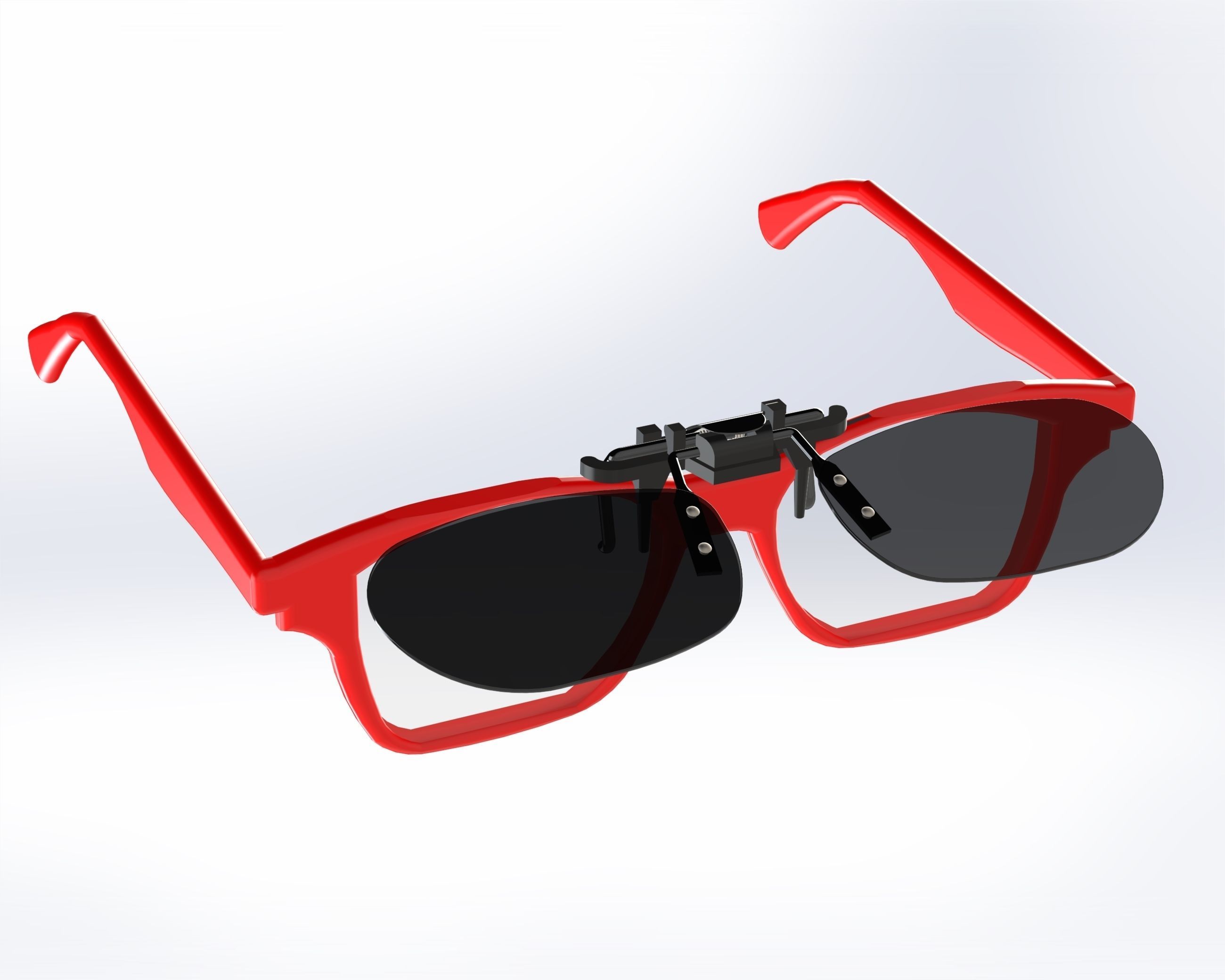 frameless sunglasses 3D print model_1