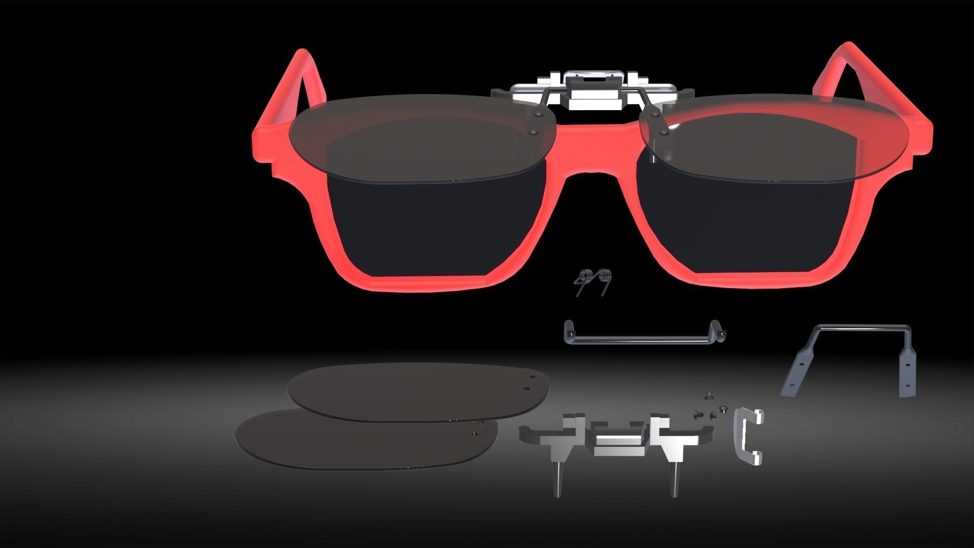frameless sunglasses 3D print model_5