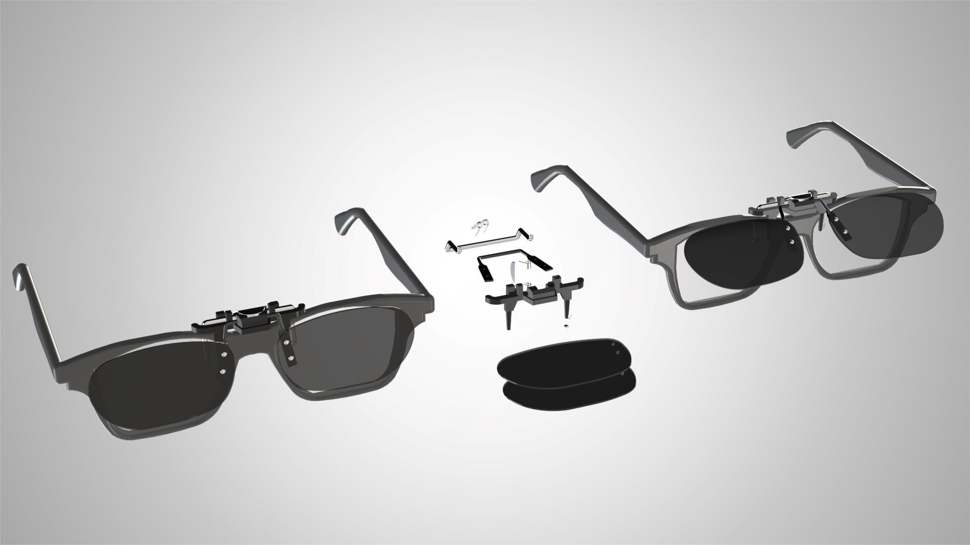 frameless sunglasses 3D print model_7