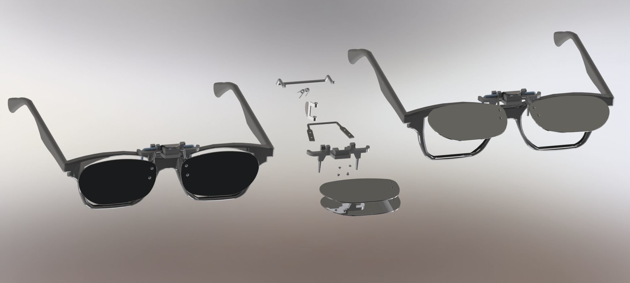frameless sunglasses 3D print model_6