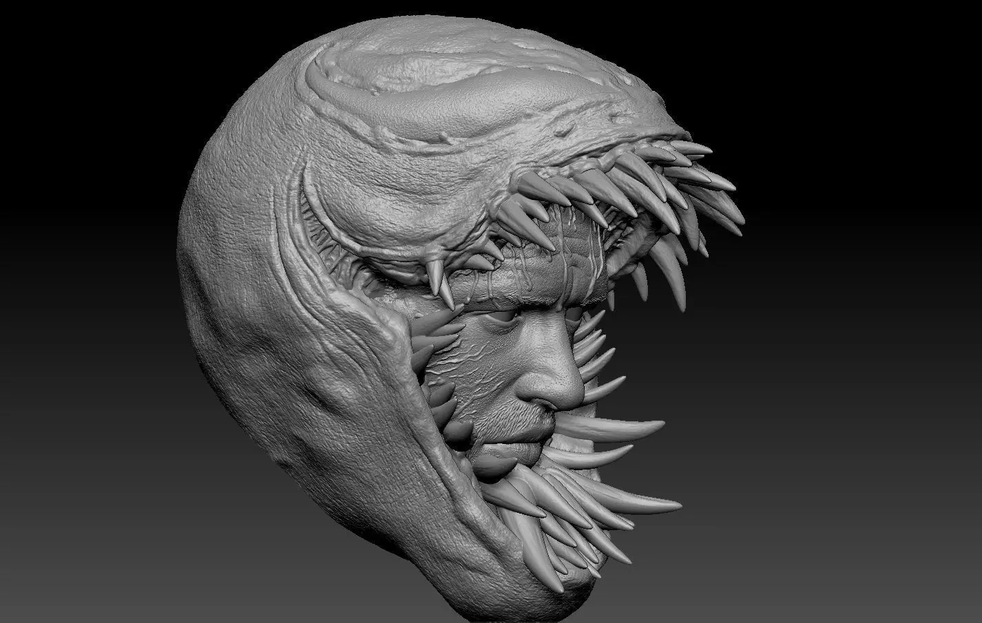 Venom Tom Hardy Head 3D print model_0