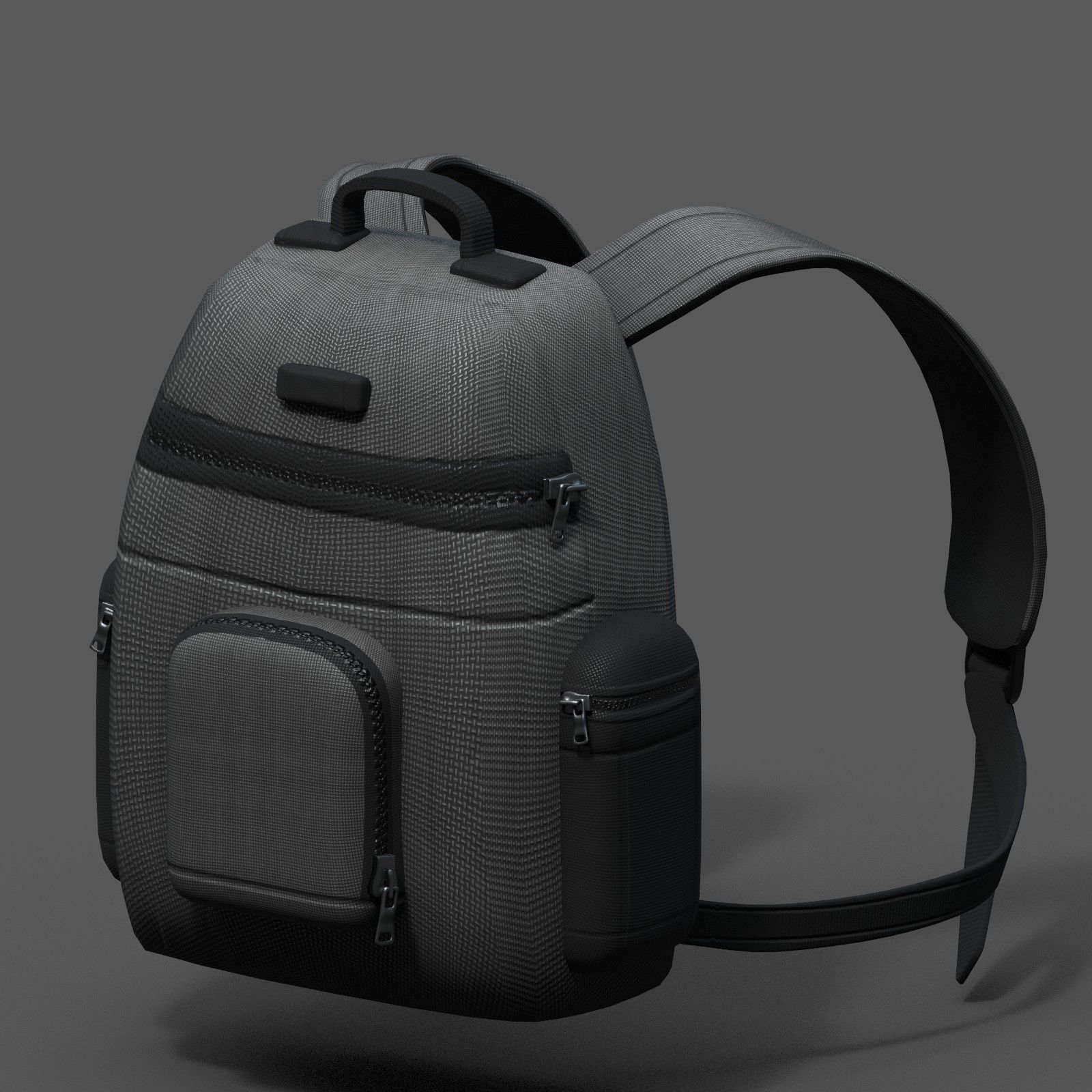 Backpack bag baggage Color 3d low poly Low-poly 3D model_5