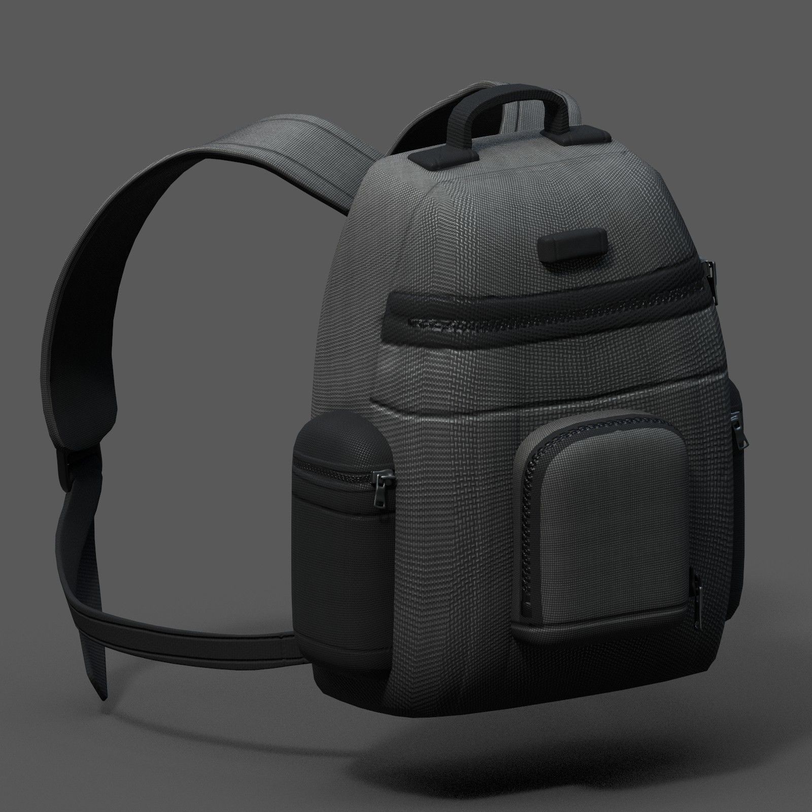 Backpack bag baggage Color 3d low poly Low-poly 3D model_7