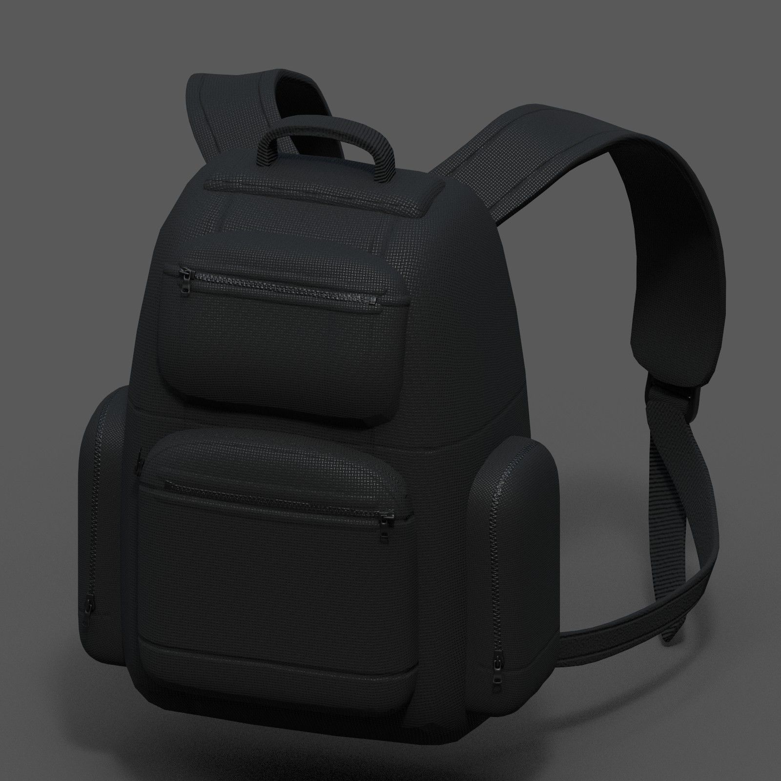 Backpack bag baggage Color 3d low poly Low-poly 3D model_10